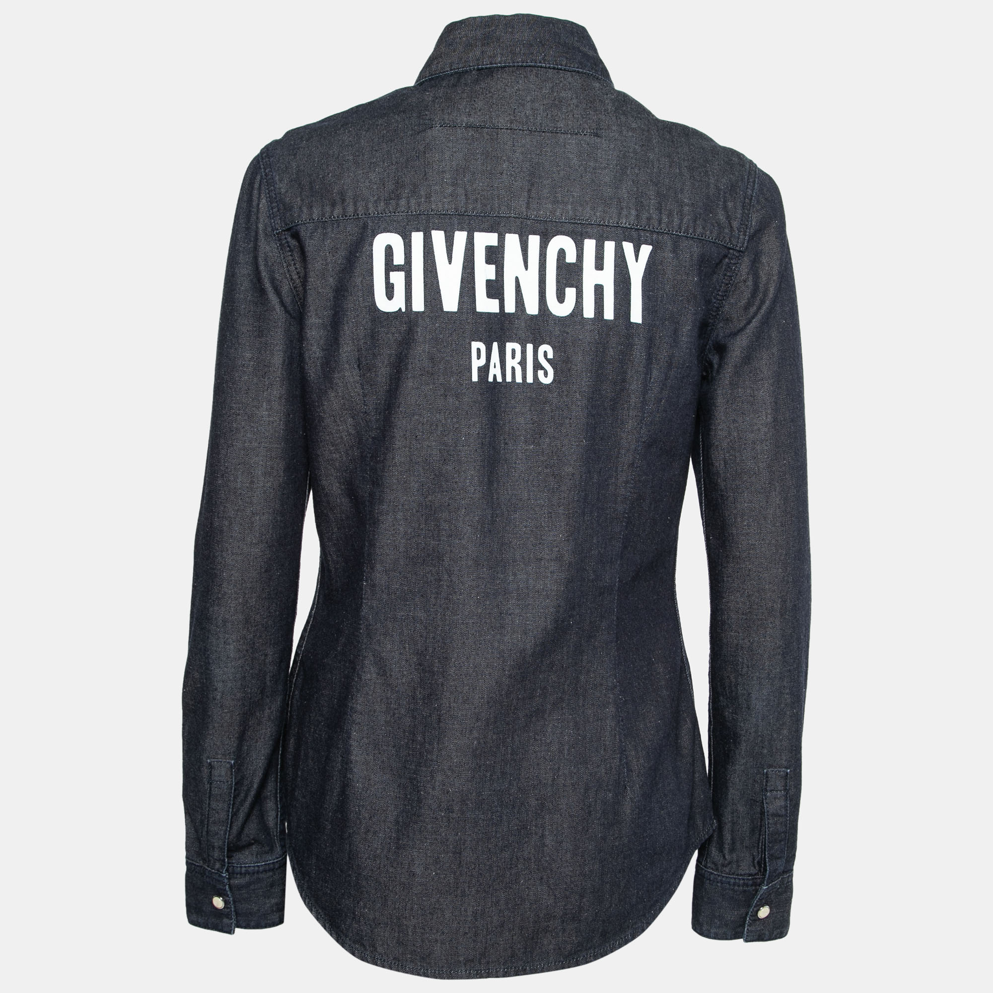 

Givenchy Blue Denim Button Front Long Sleeve Shirt