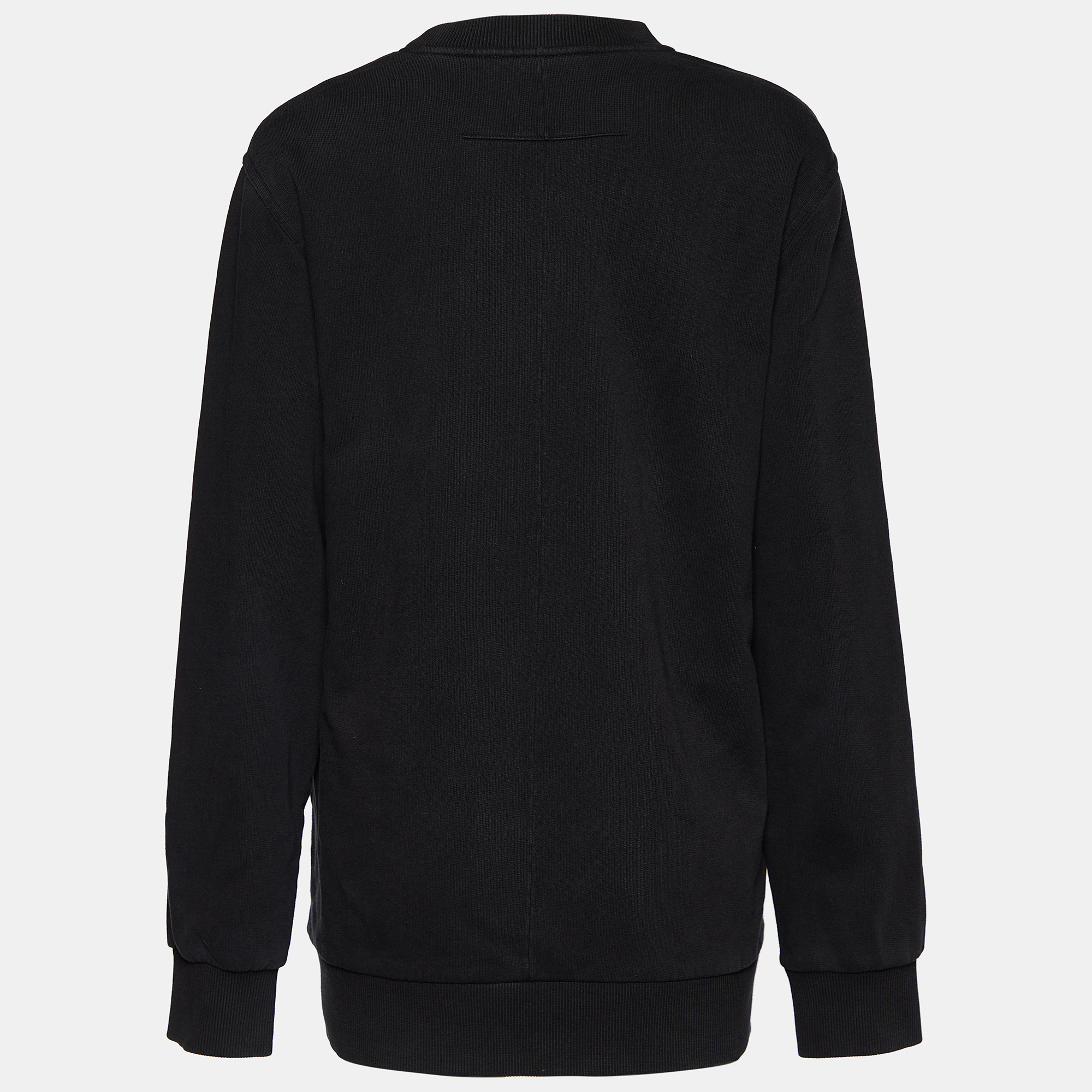 

Givenchy Black Graphic Print Cotton Crew Neck Sweatshirt