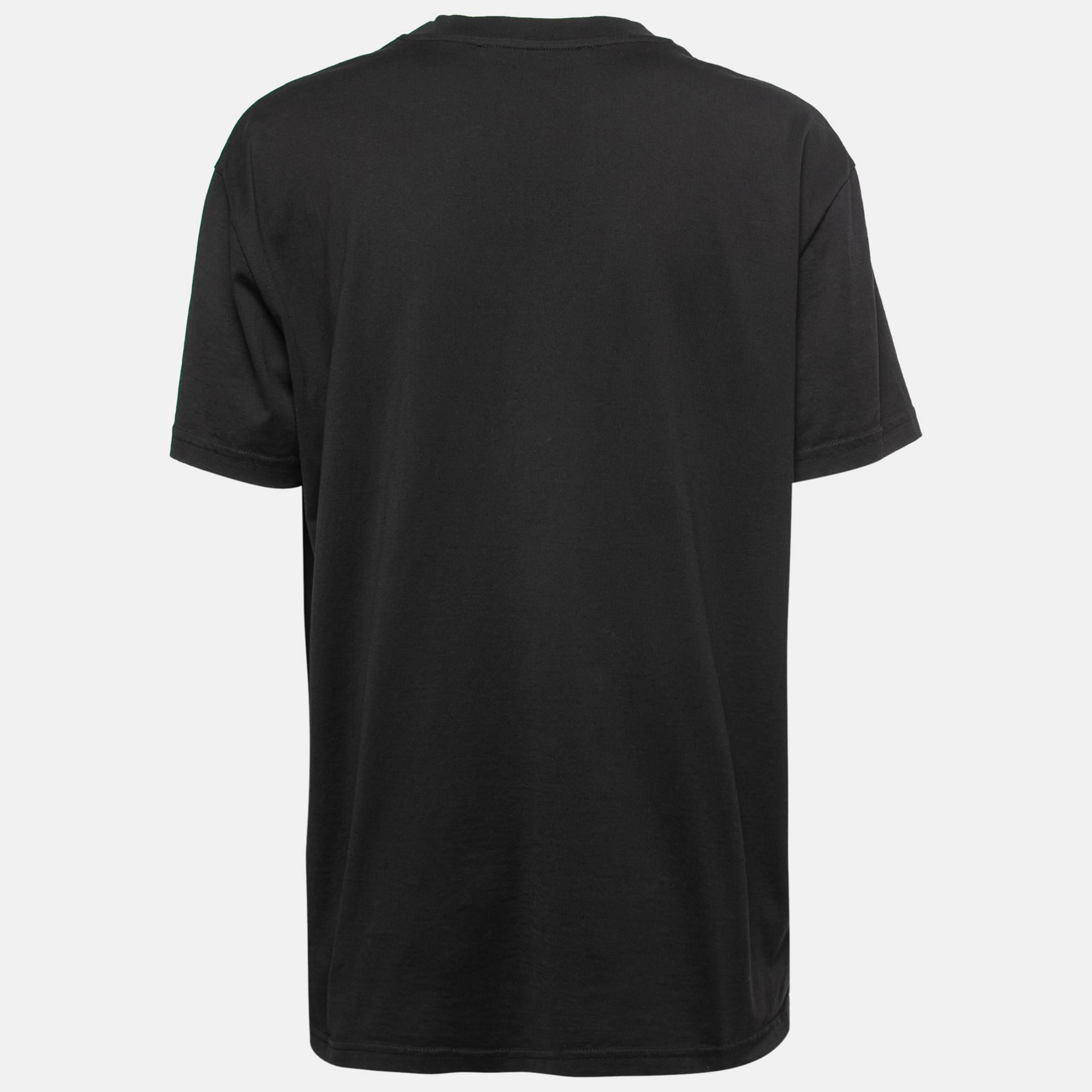 

Givenchy Black Vintage Logo Print Cotton Crew Neck T-Shirt