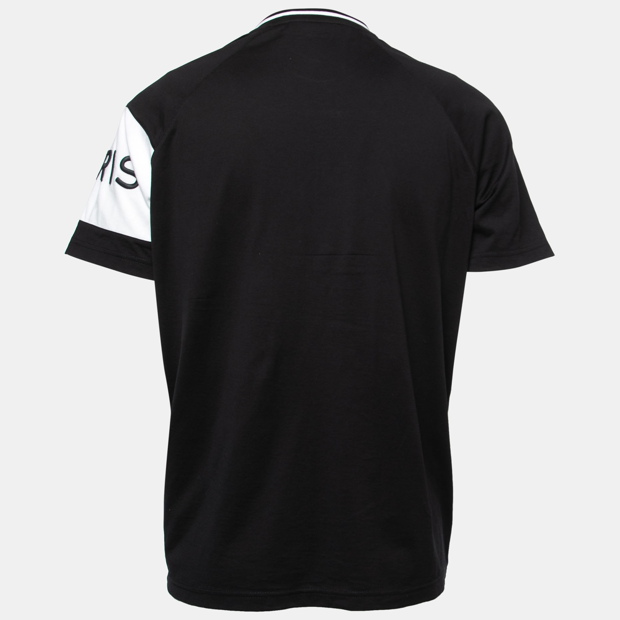 

Givenchy Black Logo Embroidered Cotton T-Shirt