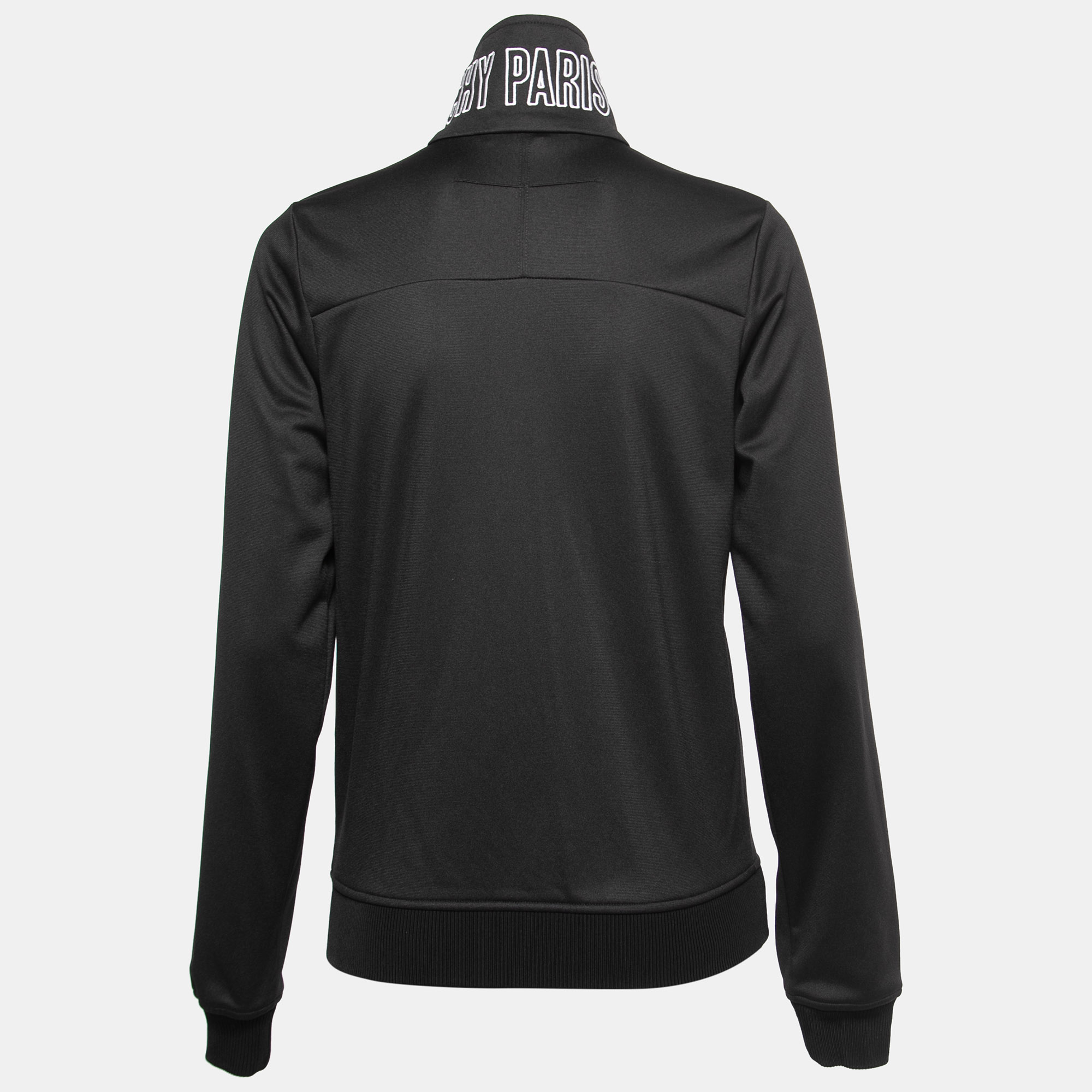 

Givenchy Black Synthetic Logo Printed Collar Zip Front Jacket