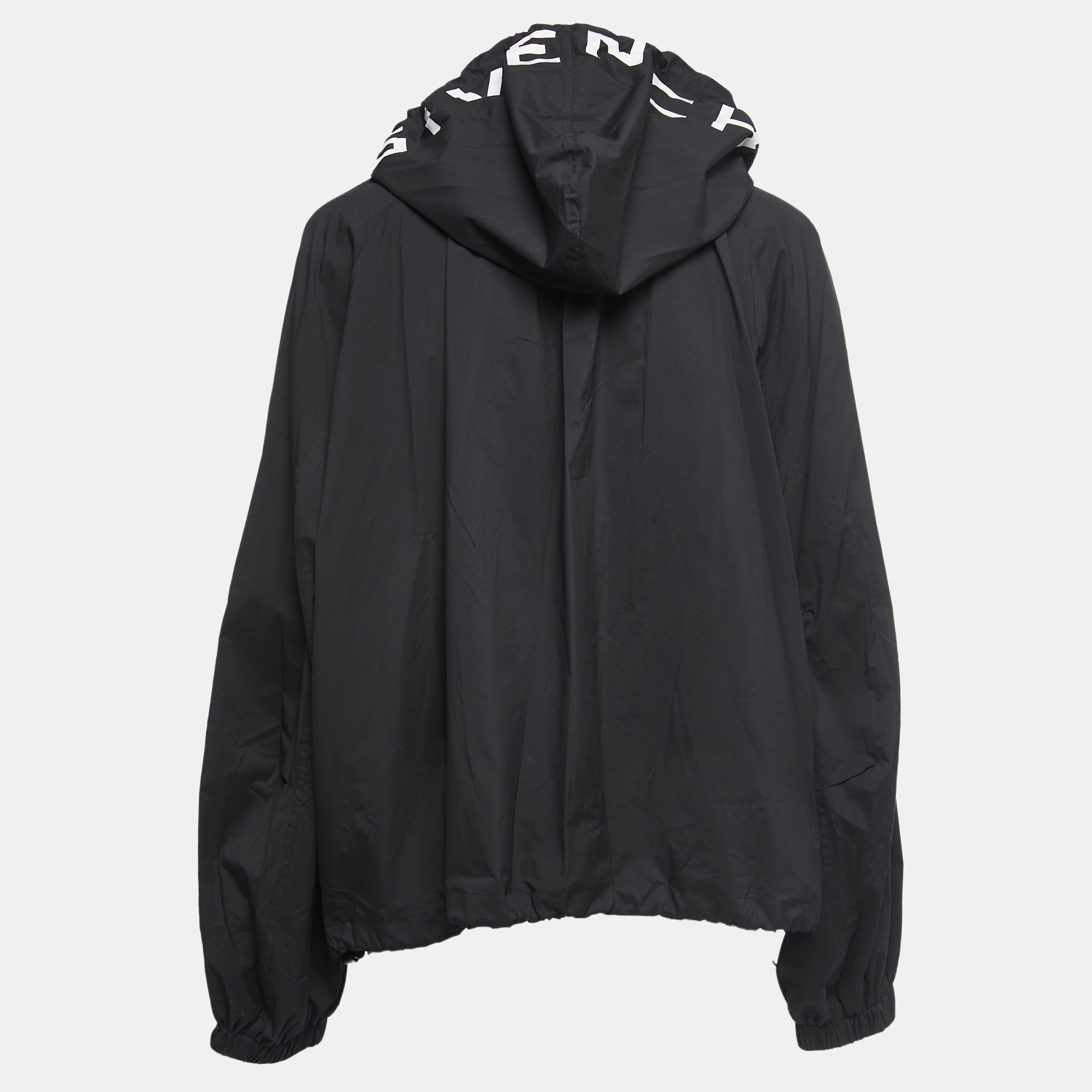 

Givenchy Black Synthetic Hooded Windbreaker Jacket