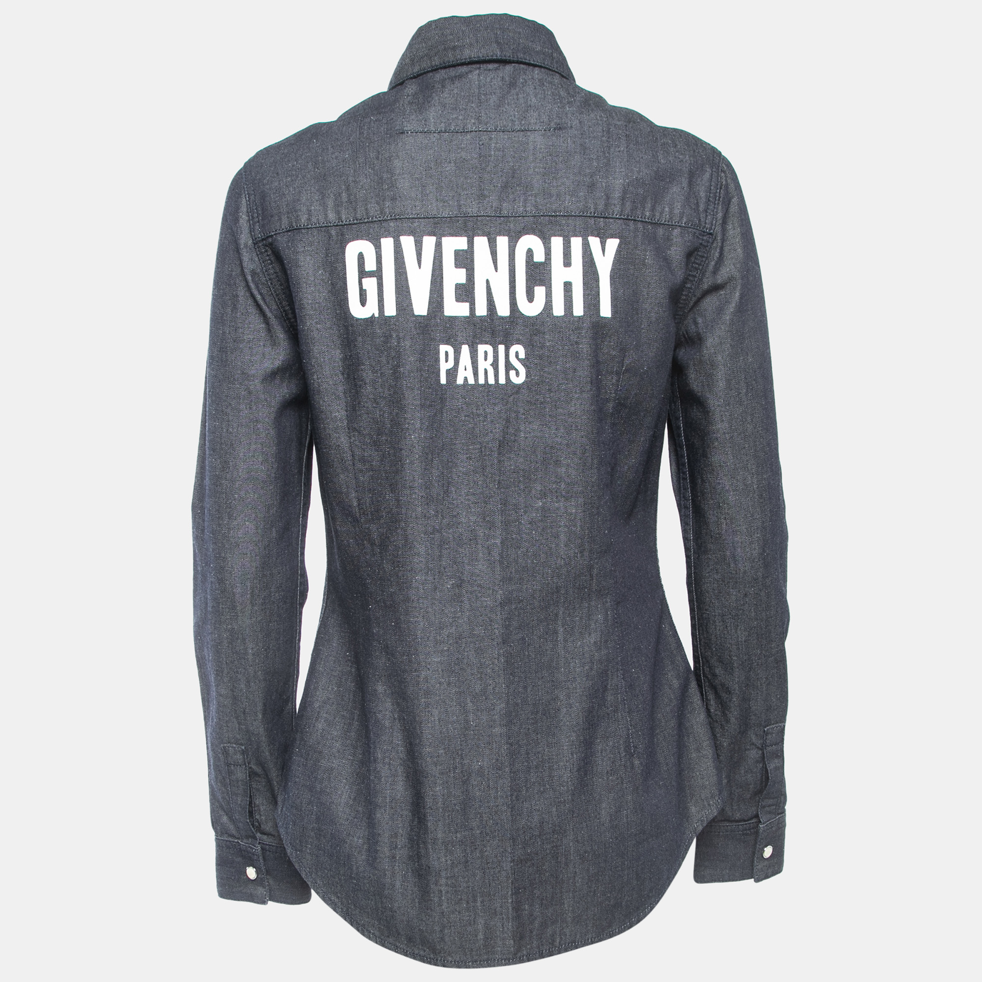 

Givenchy Dark Blue Denim Button Down Full Sleeve Shirt