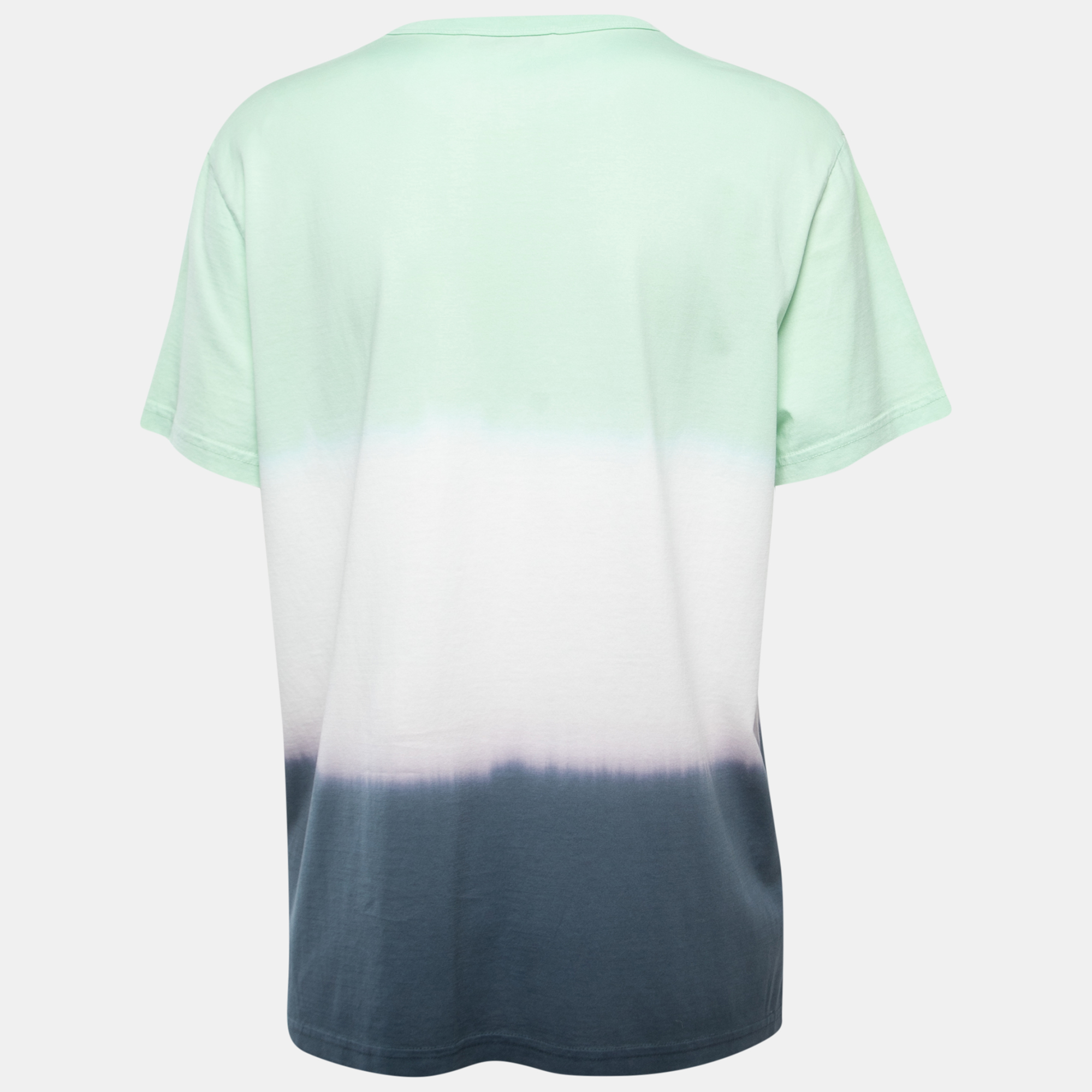 

Givenchy Green/Blue Tye Dye Cotton Logo T-Shirt