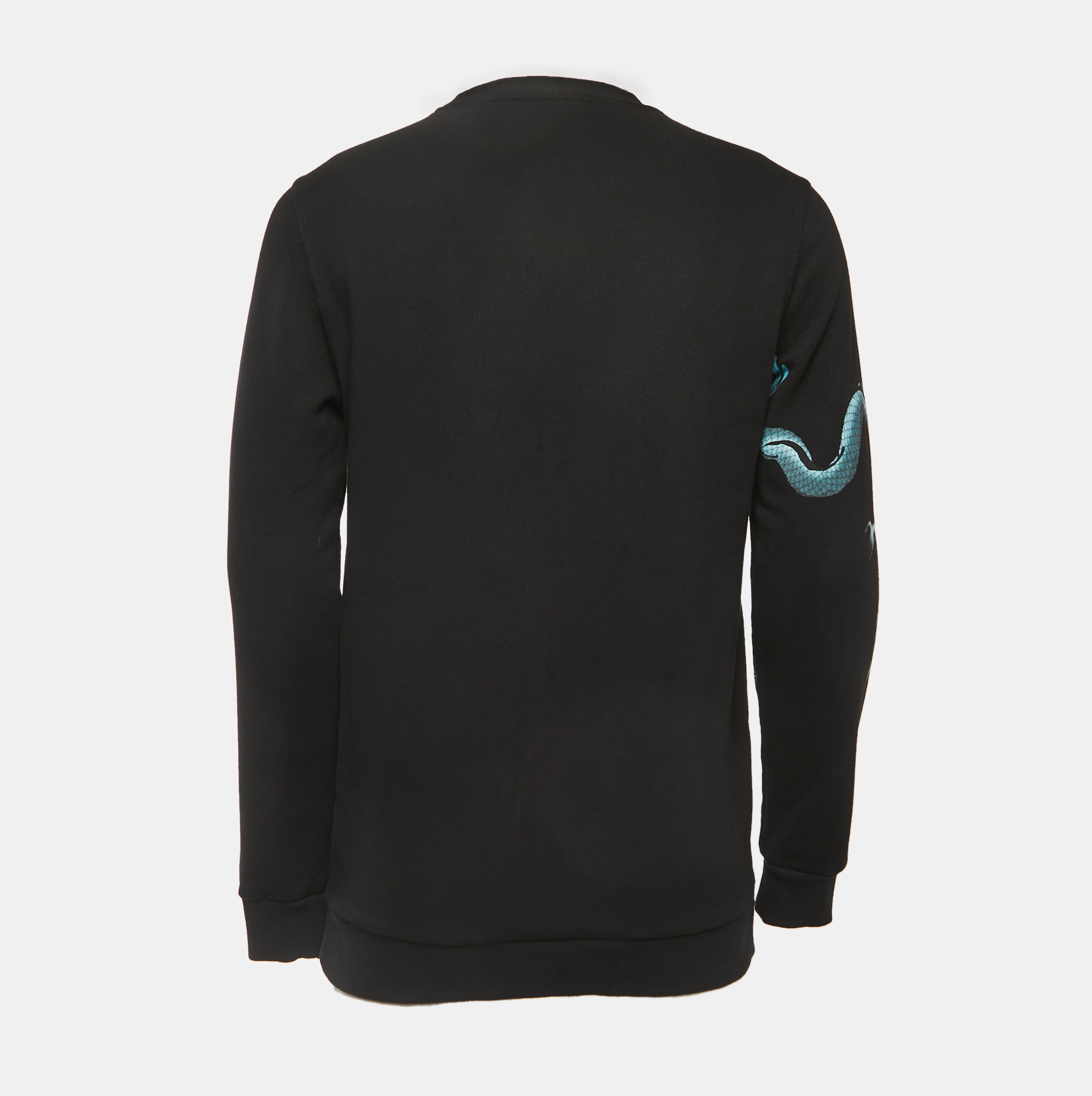 

Givenchy Black Cotton Snake Printed Logo Sweatshirt