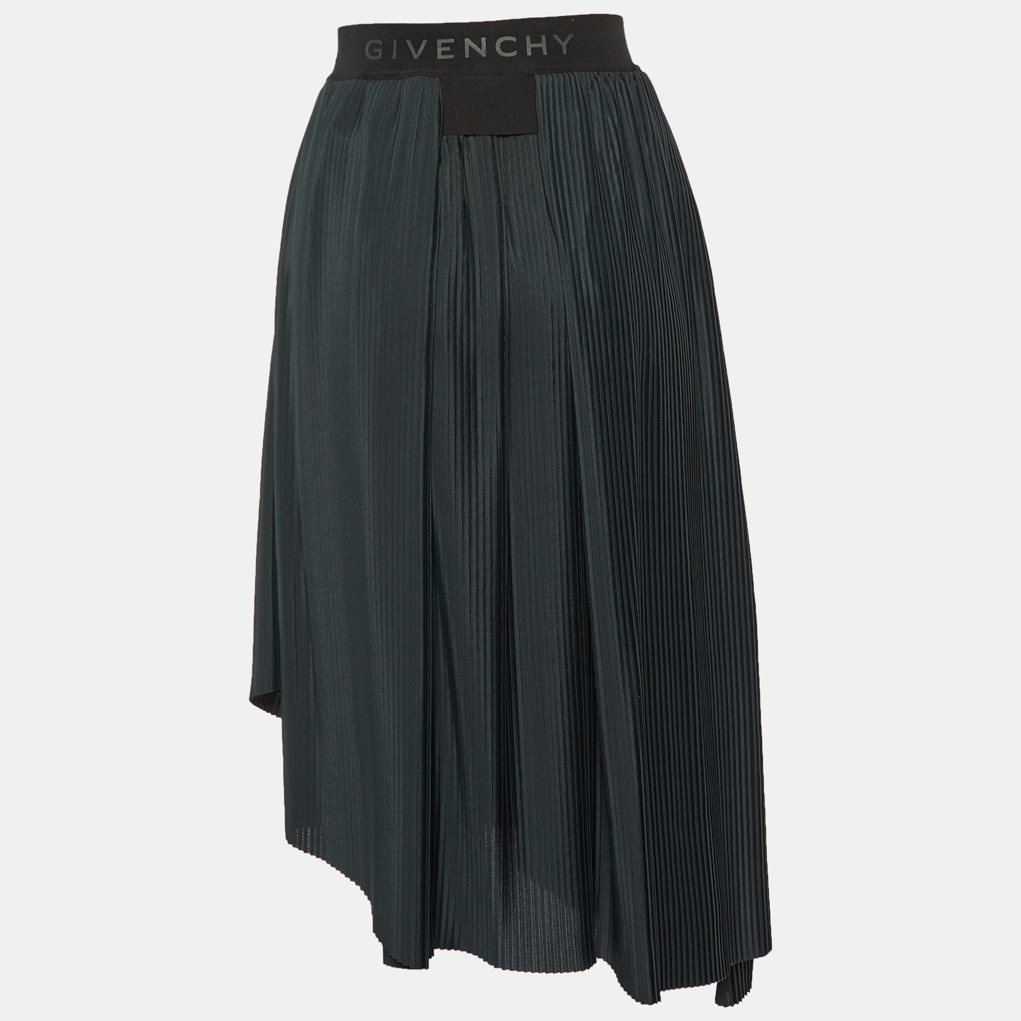 

Givenchy Black Pleated Synthetic Midi Skirt