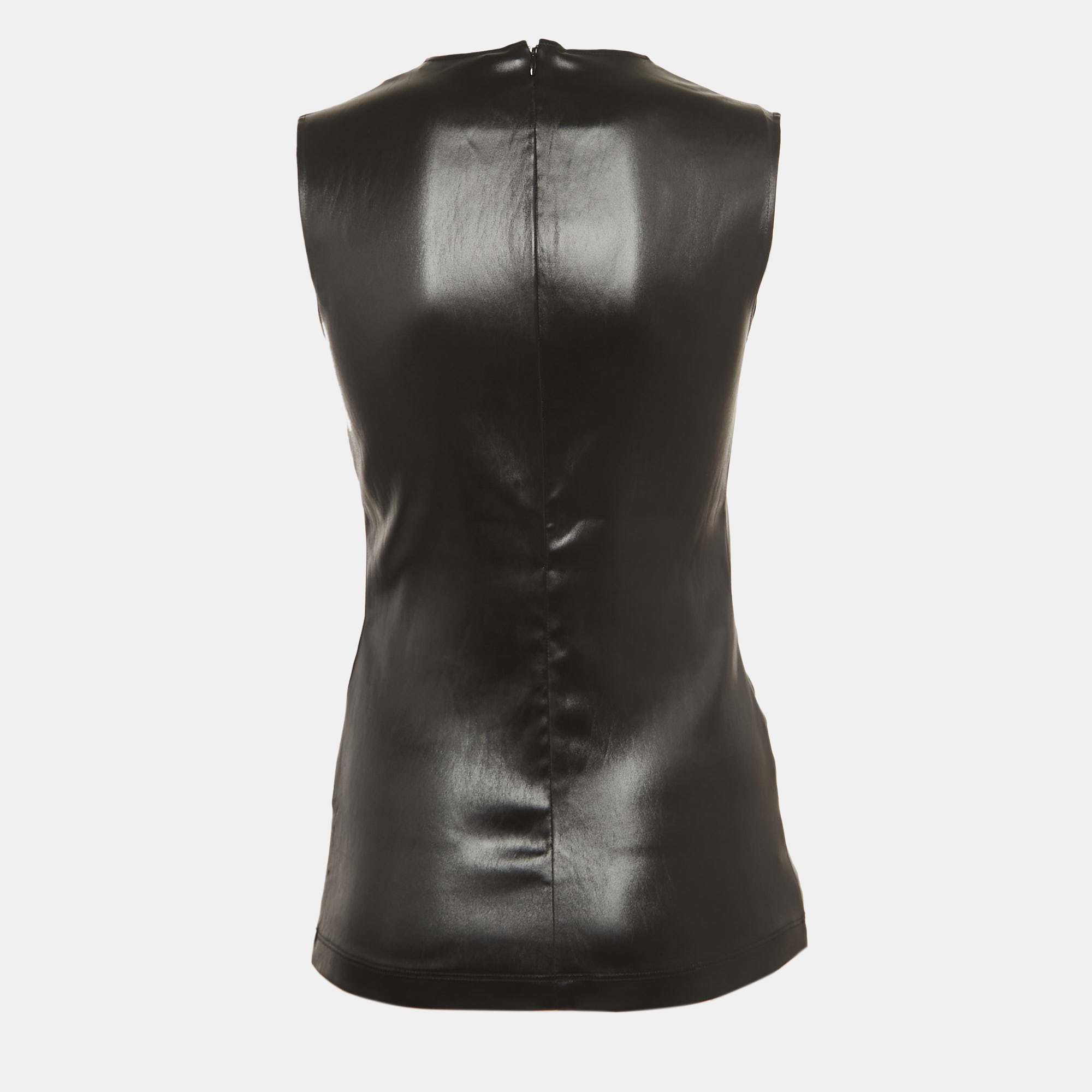 

Givenchy Black Faux Leather Sleeveless Top