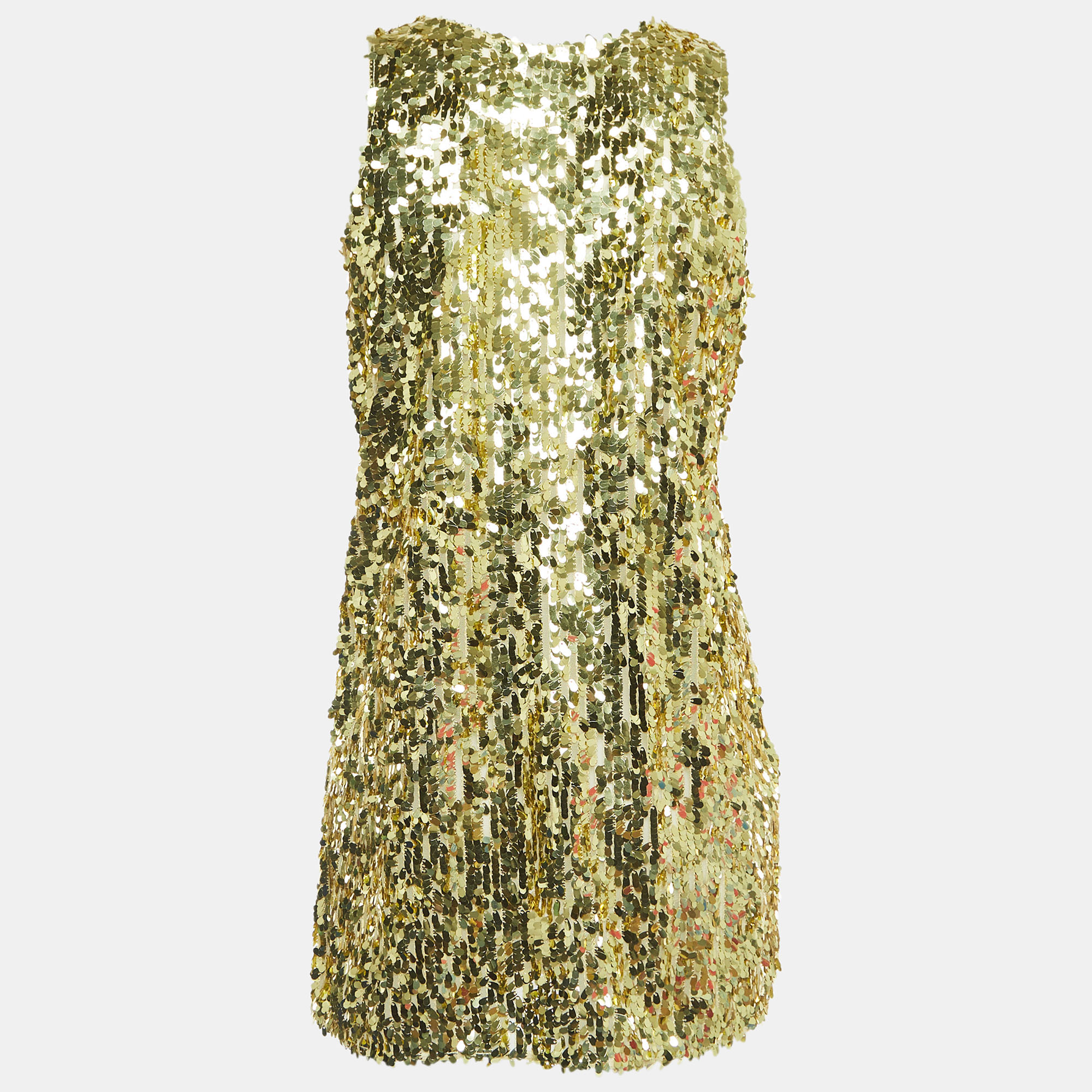 

Givenchy Gold Sequined Sleeveless Mini Dress