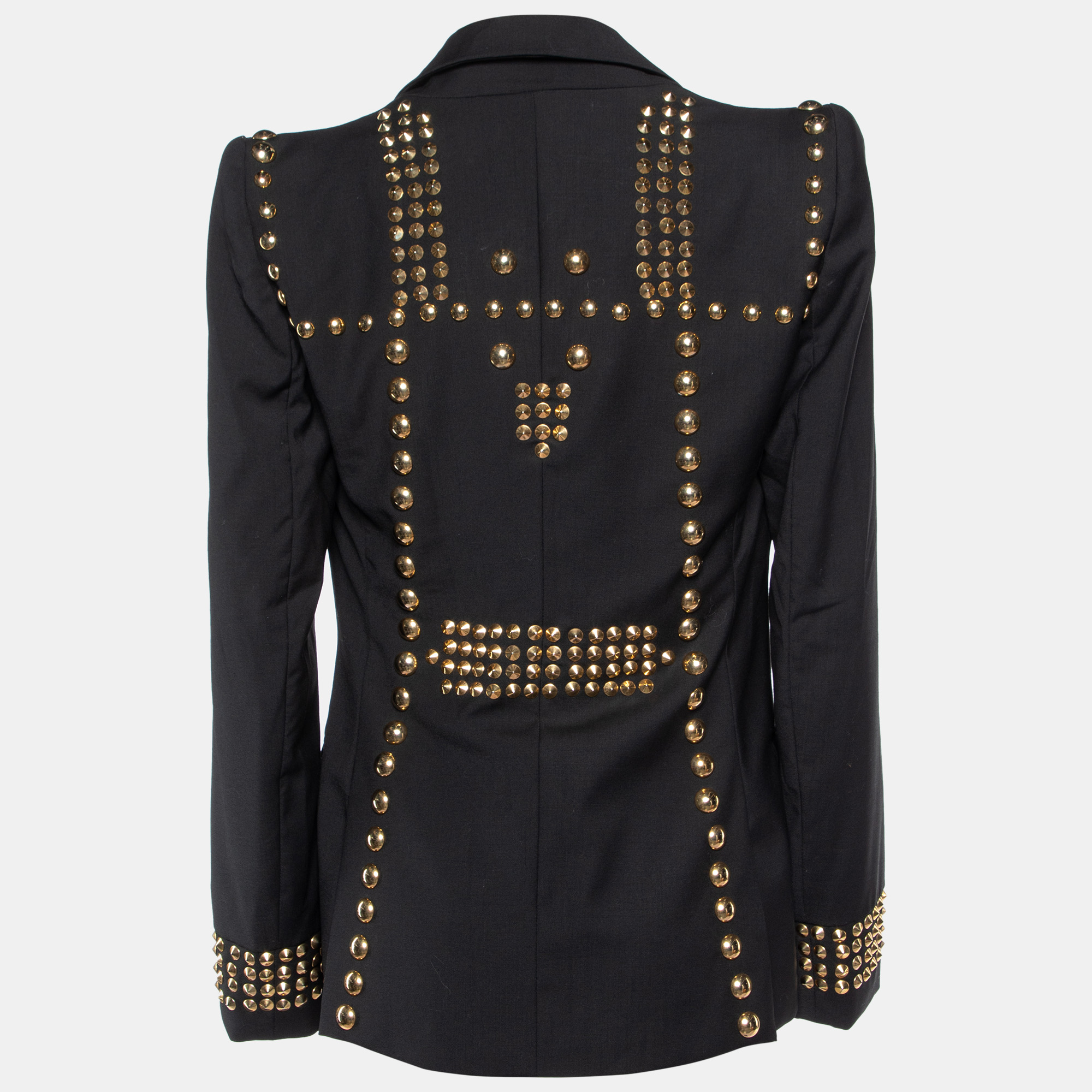 

Givenchy Black Wool Studded Button Front Blazer