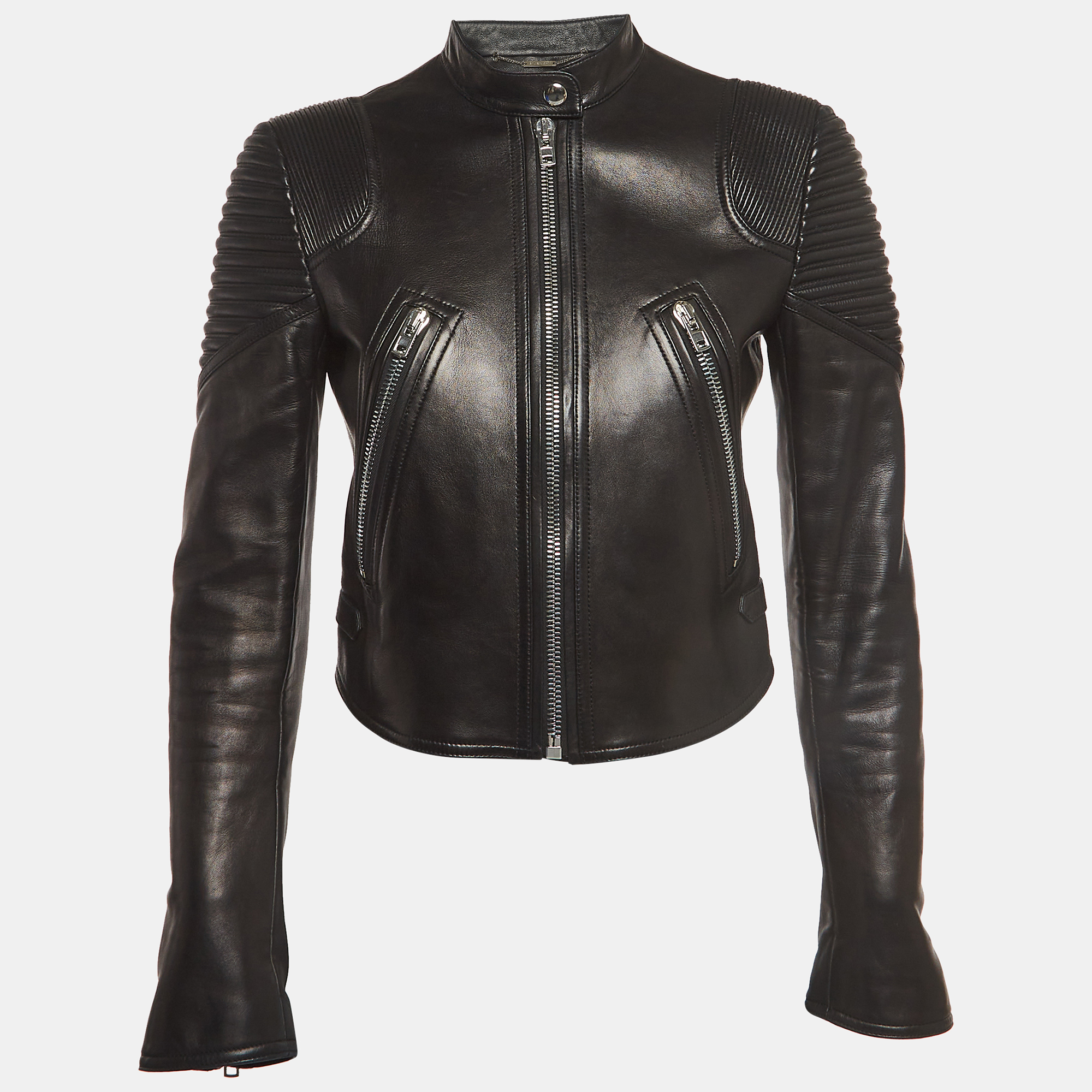 

Givenchy Black Lambskin Leather Biker Jacket