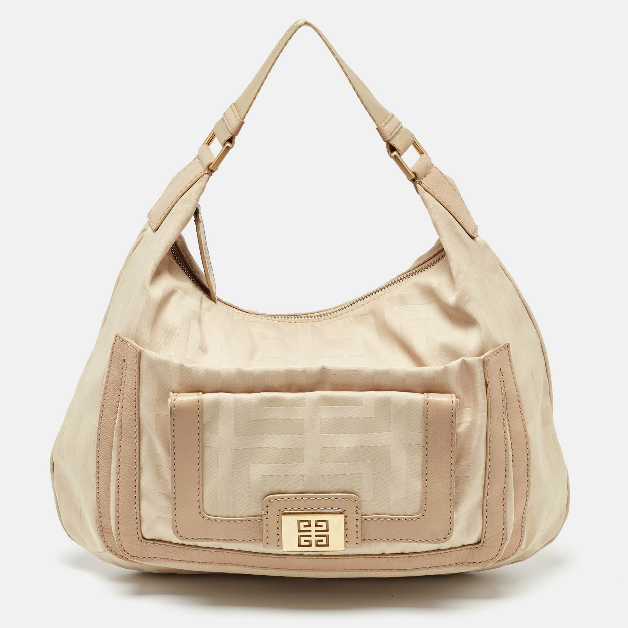 

Givenchy Beige Signature Canvas and Leather Hobo