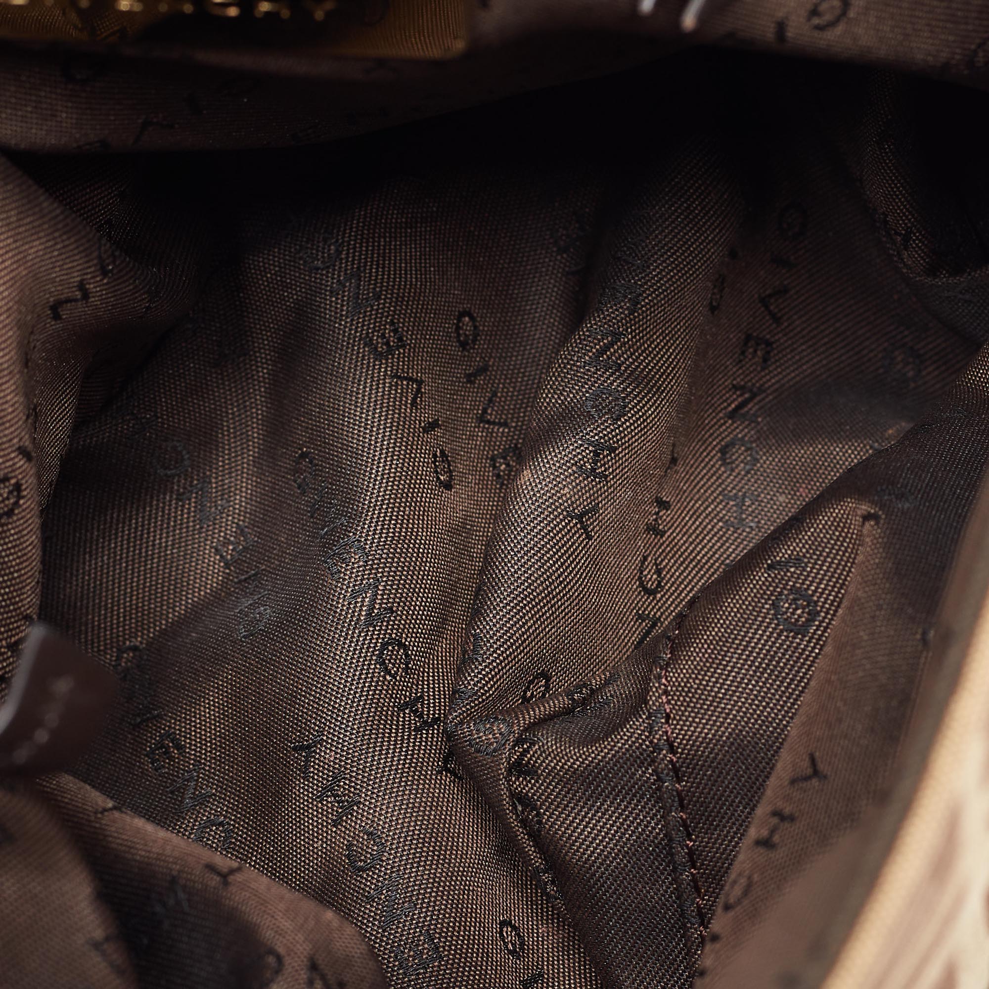 Givenchy Beige/Brown Signature Canvas and Leather Flap Shoulder Bag 