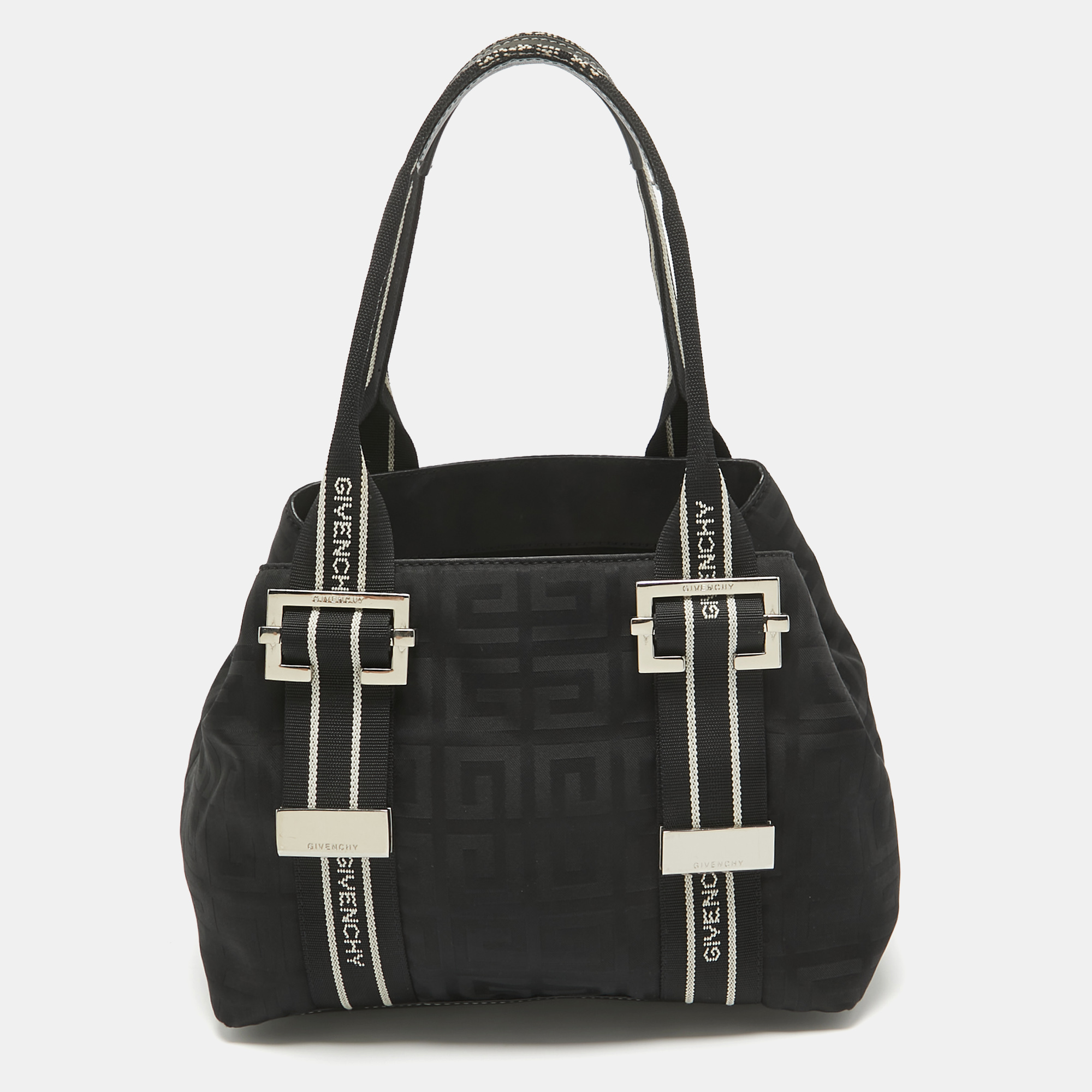 

Givenchy Black Jacquard Nylon Satchel