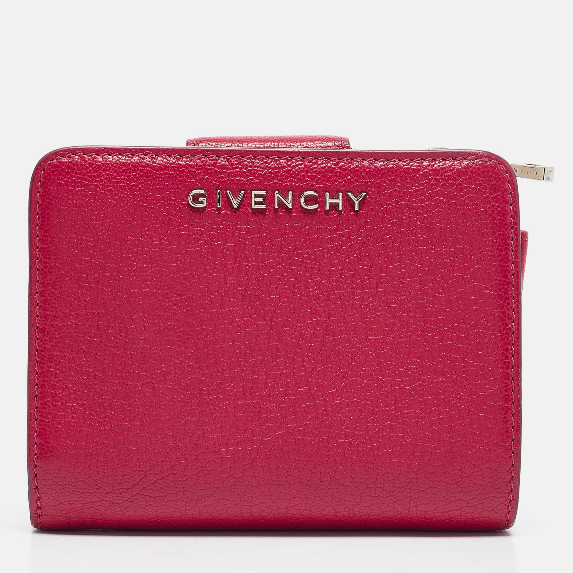 

Givenchy Fuchsia Leather Pandora Compact Wallet, Pink