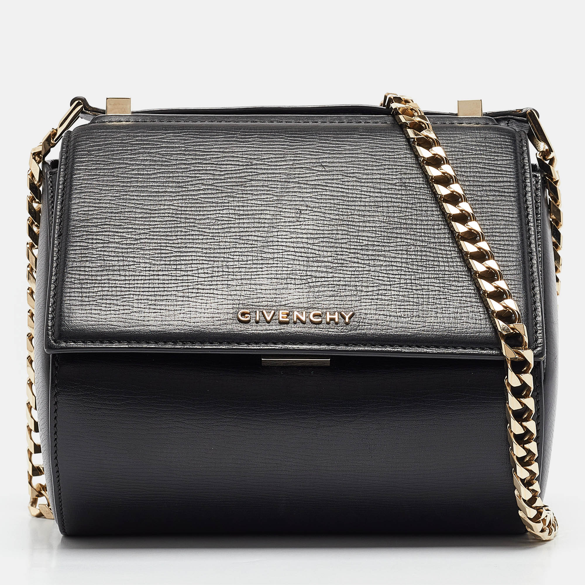 

Givenchy Black Leather Mini Pandora Box Crossbody Bag