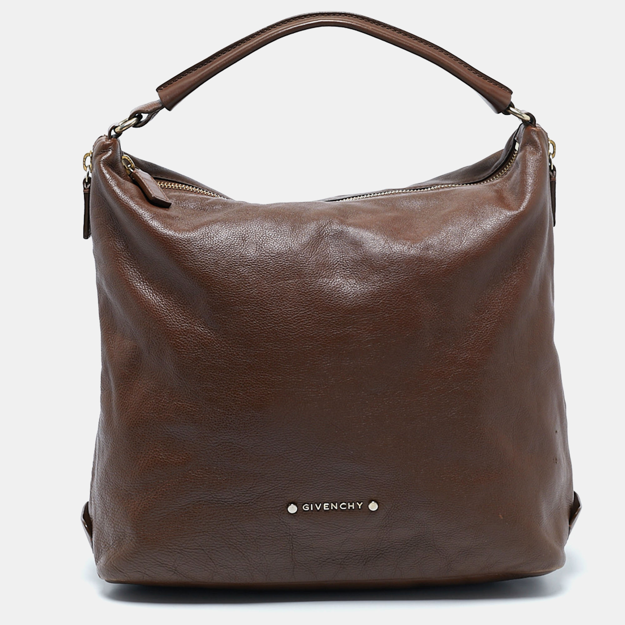 

Givenchy Brown Leather Side Zip Hobo