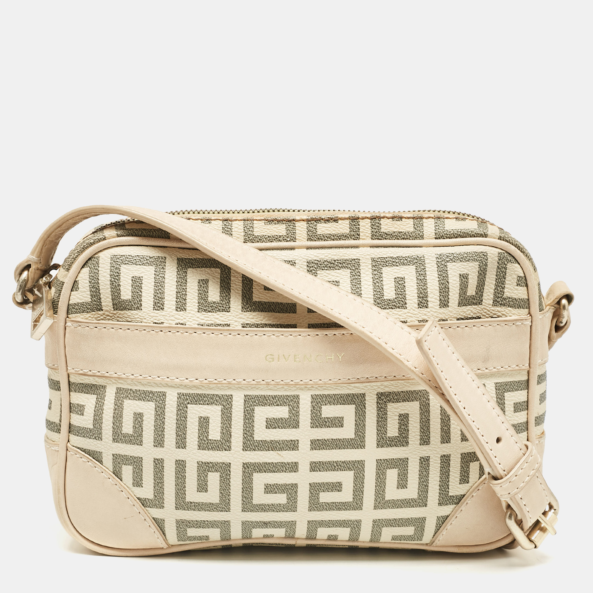 

Givenchy Beige/Grey Signature Canvas and Leather Crossbody Bag