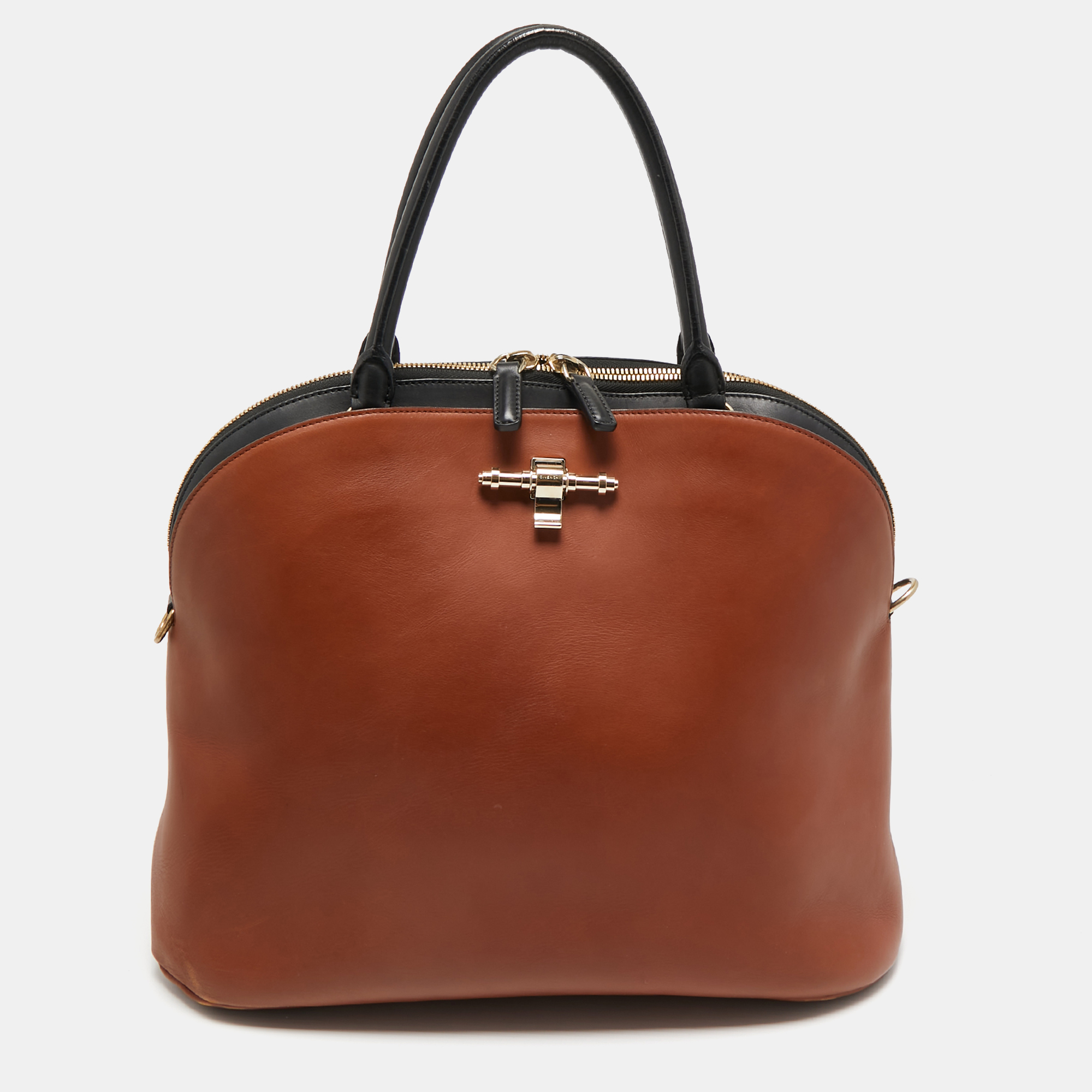 

Givenchy Brown/Black Leather Obsedia Satchel