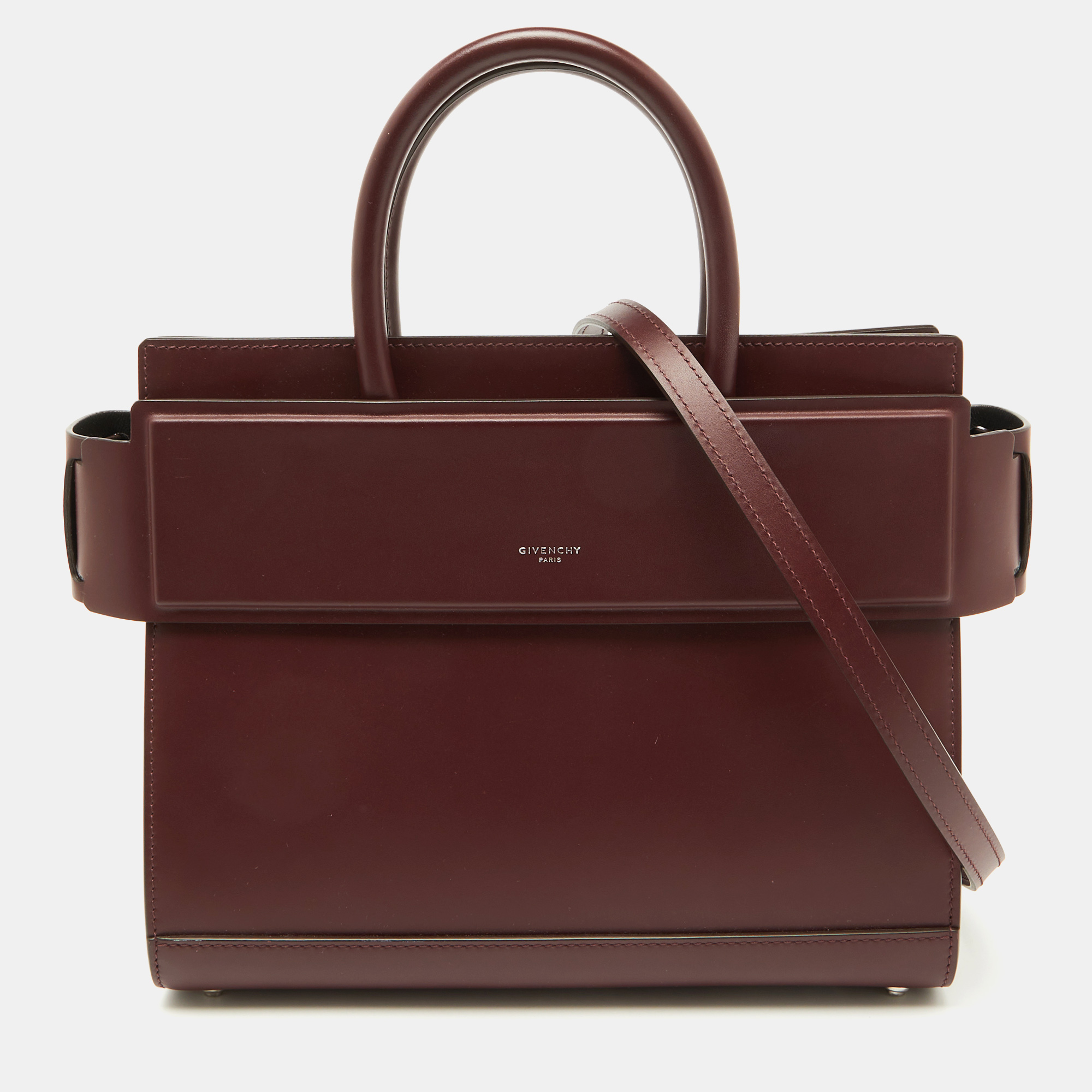 

Givenchy Burgundy Leather Small Horizon Tote