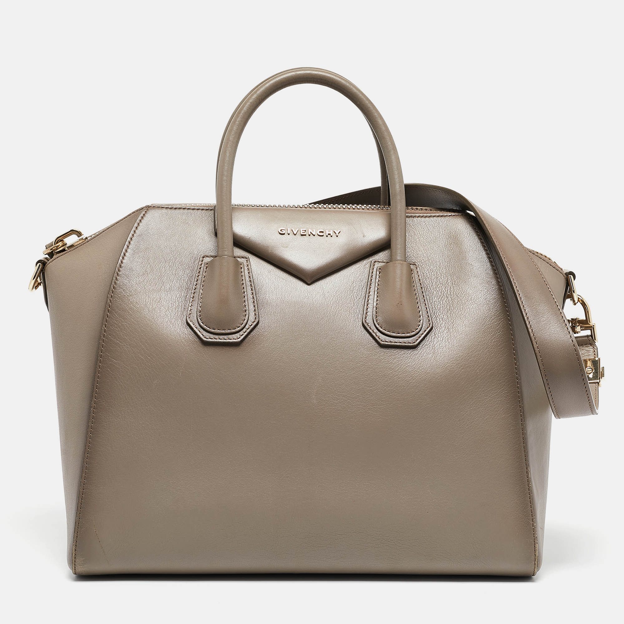 

Givenchy Taupe Ombre Leather  Antigona Satchel, Beige