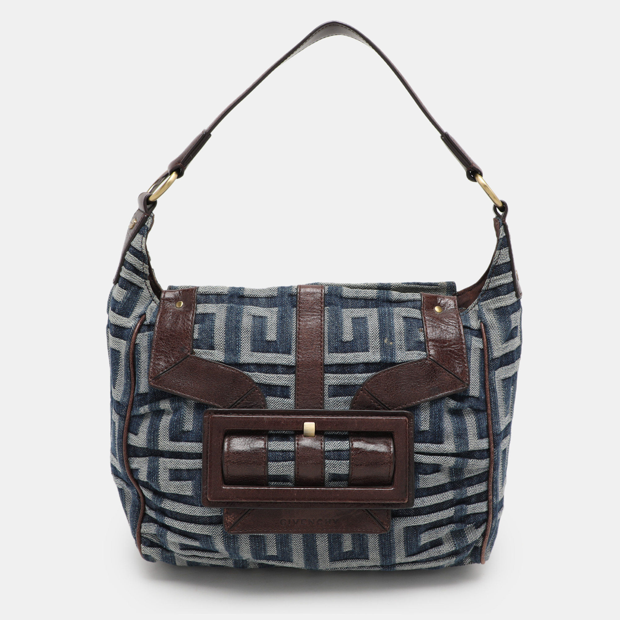 

Givenchy Blue/Brown Fabric and Leather Shoulder Bag