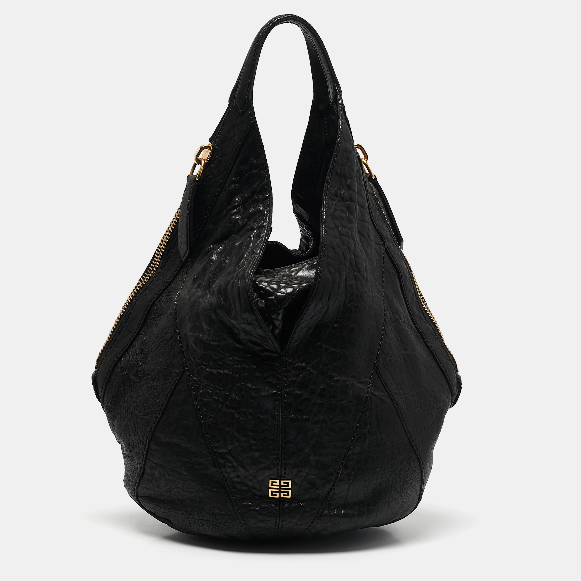 

Givenchy Black Textured Leather  Tinhan Hobo