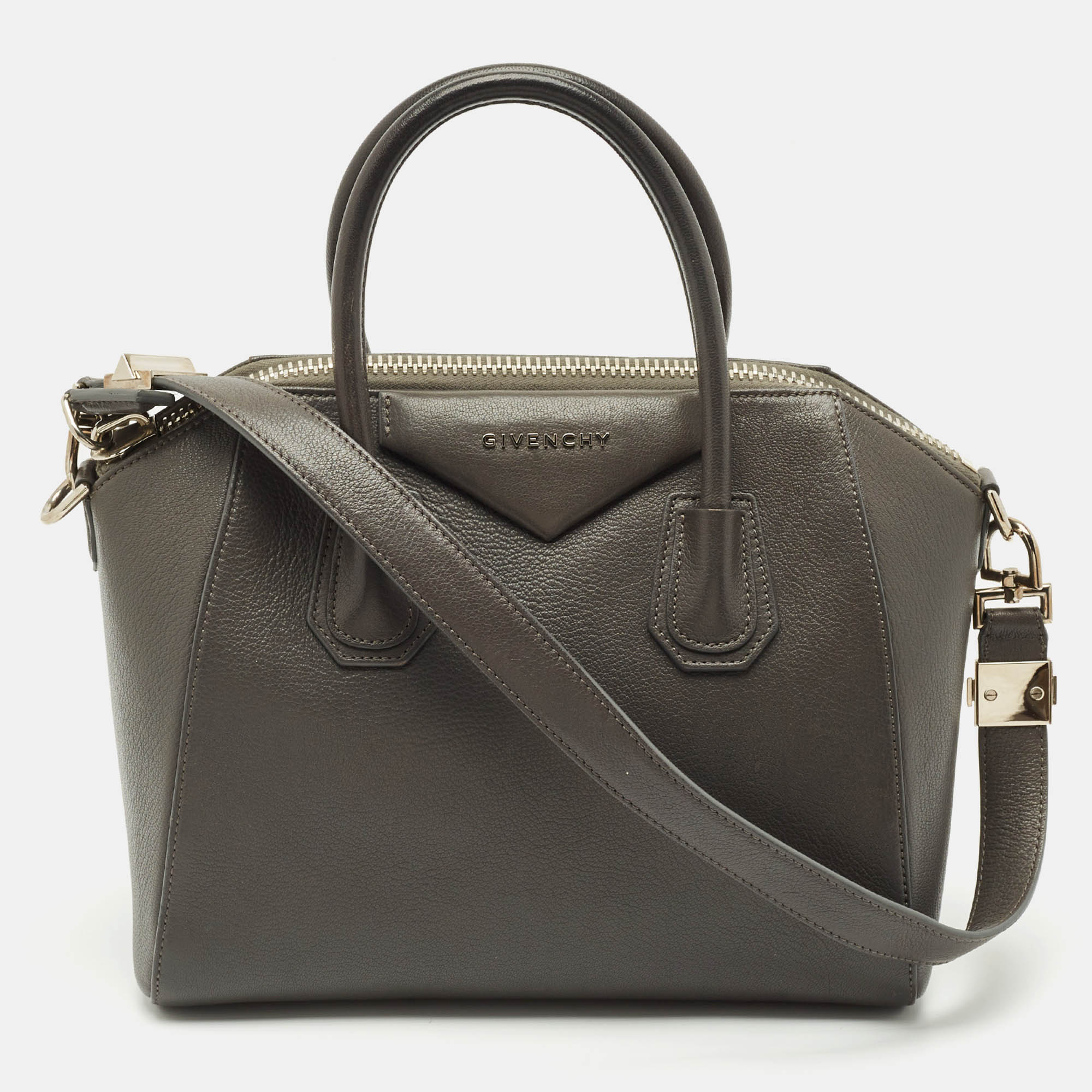 

Givenchy Grey Leather  Antigona Satchel
