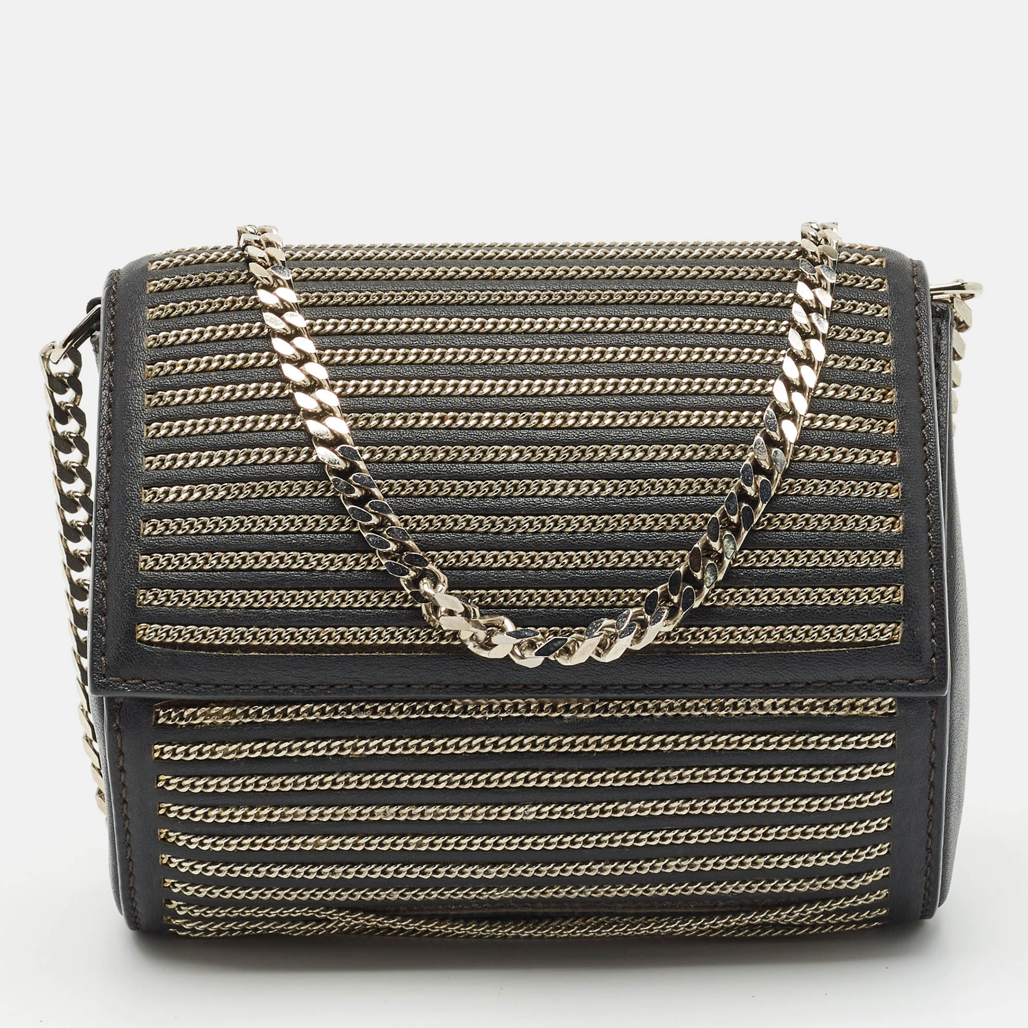 

Givenchy Black Leather Micro Chain Pandora Box Bag