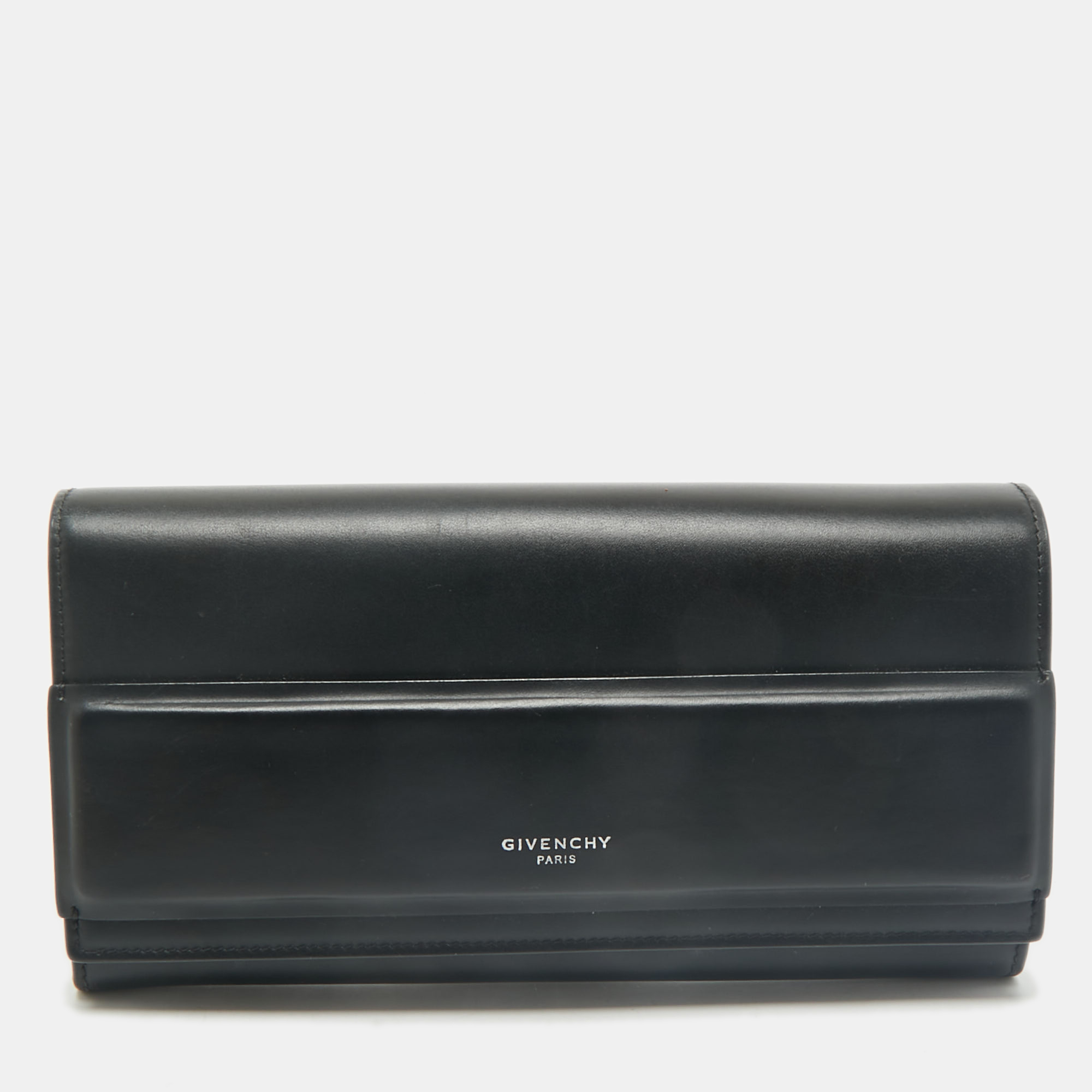 

Givenchy Black Leather Horizon Continental Wallet