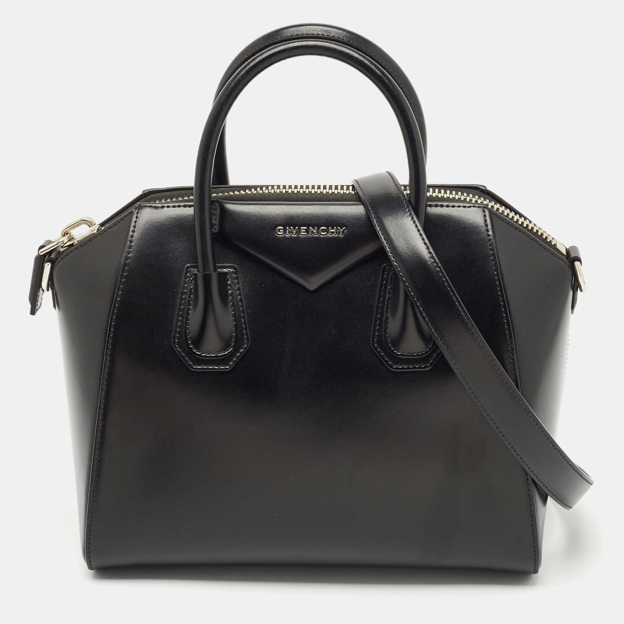 

Givenchy Black Glossy Leather  Antigona Satchel