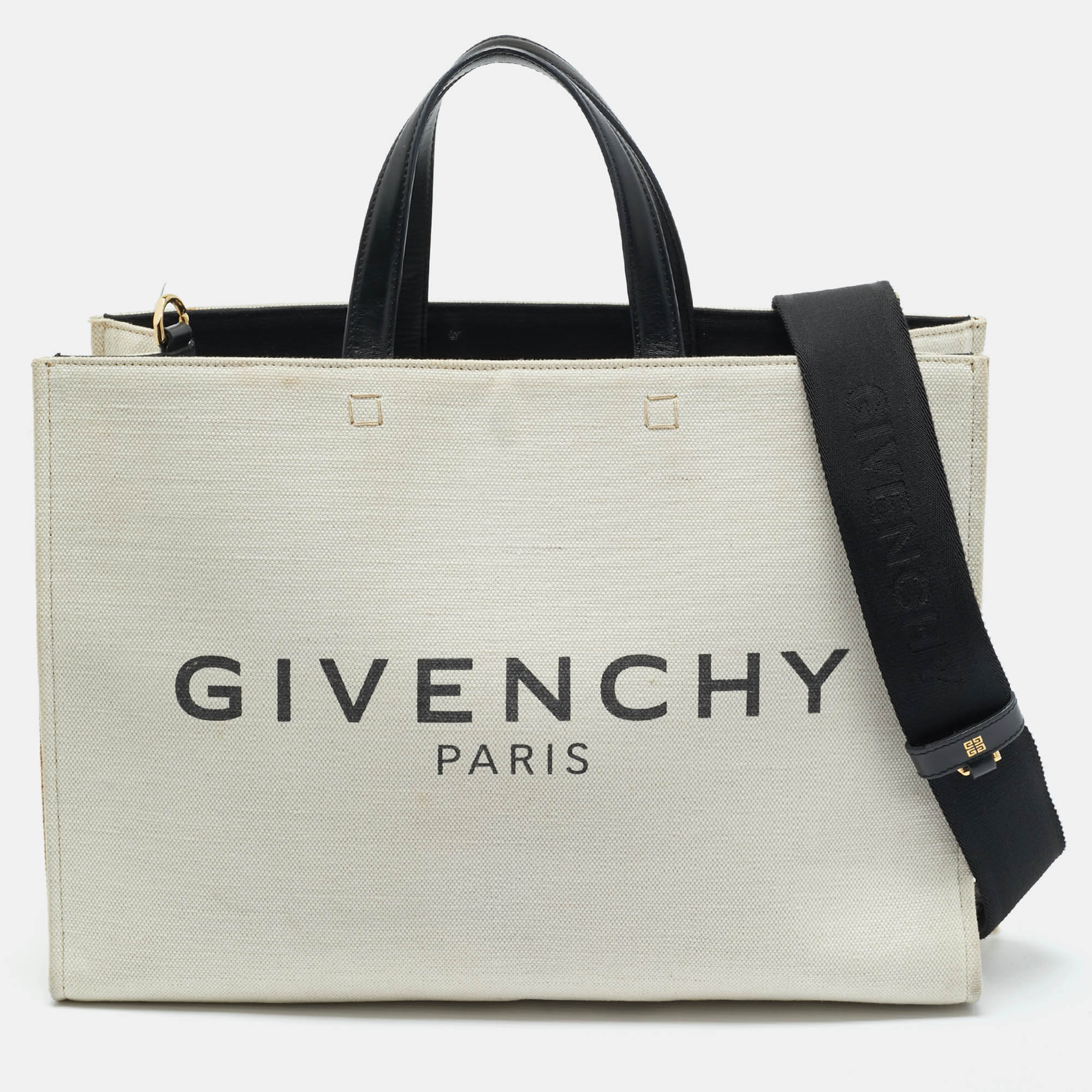 

Givenchy Beige/Black Canvas  G Tote