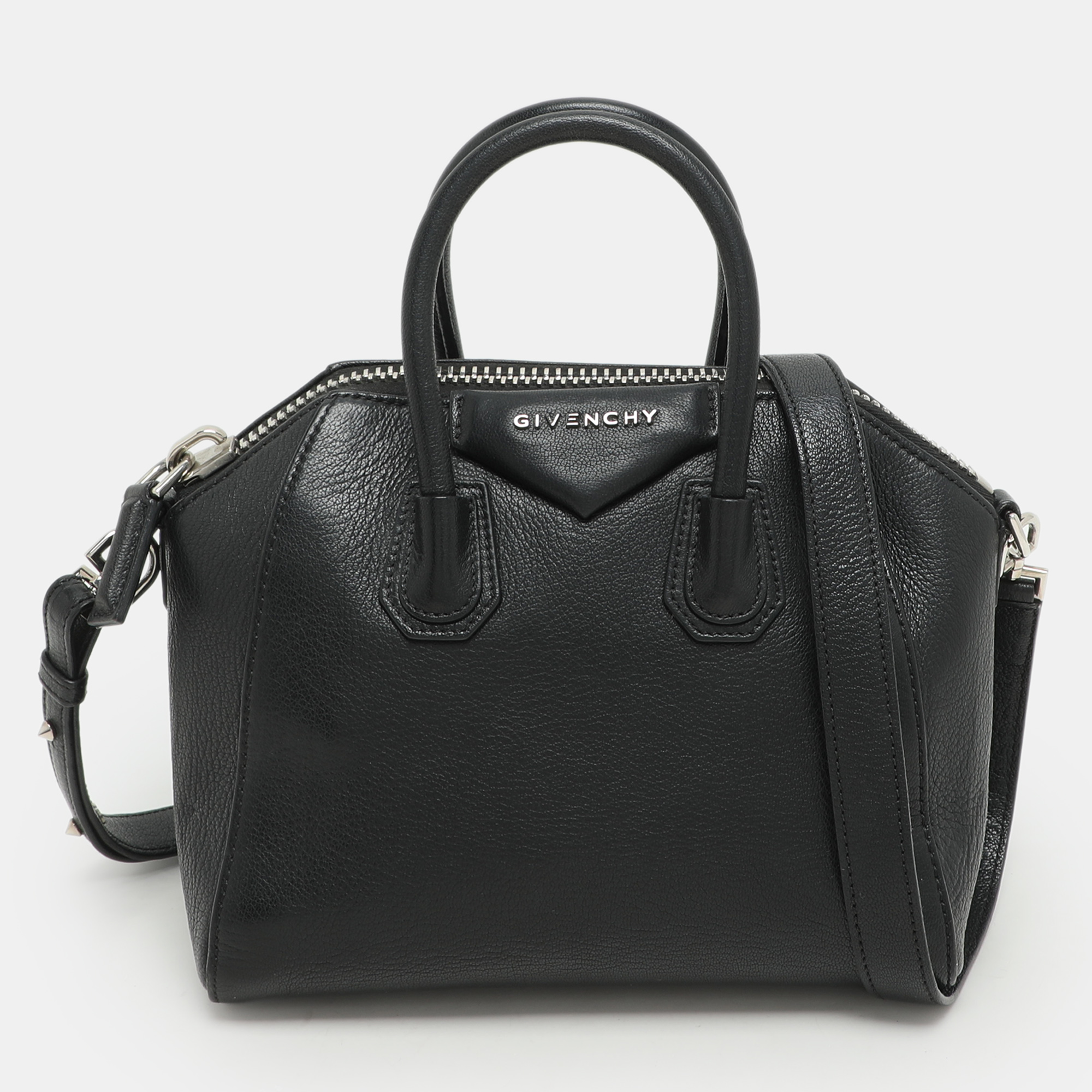 

Givenchy Black Leather Mini Antigona Satchel