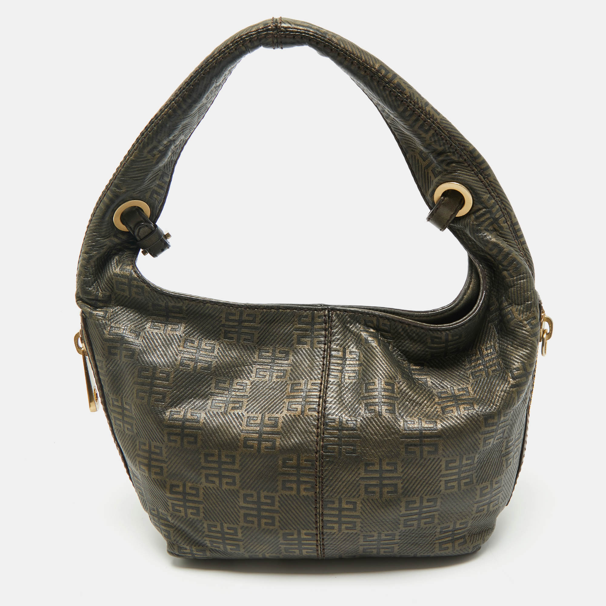 

Givenchy Metallic Signature Leather Side Zip Hobo
