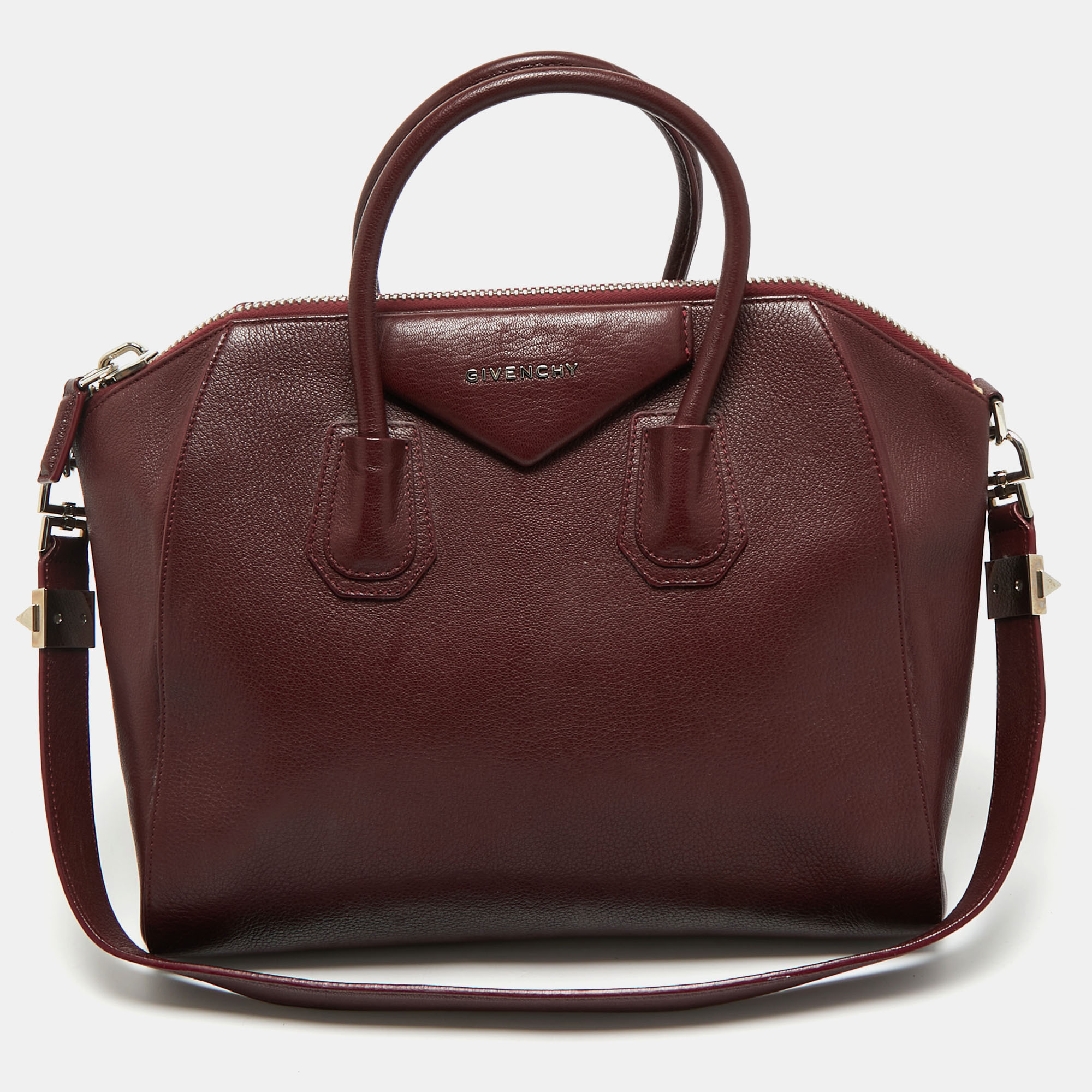 

Givenchy Burgundy Leather  Antigona Satchel