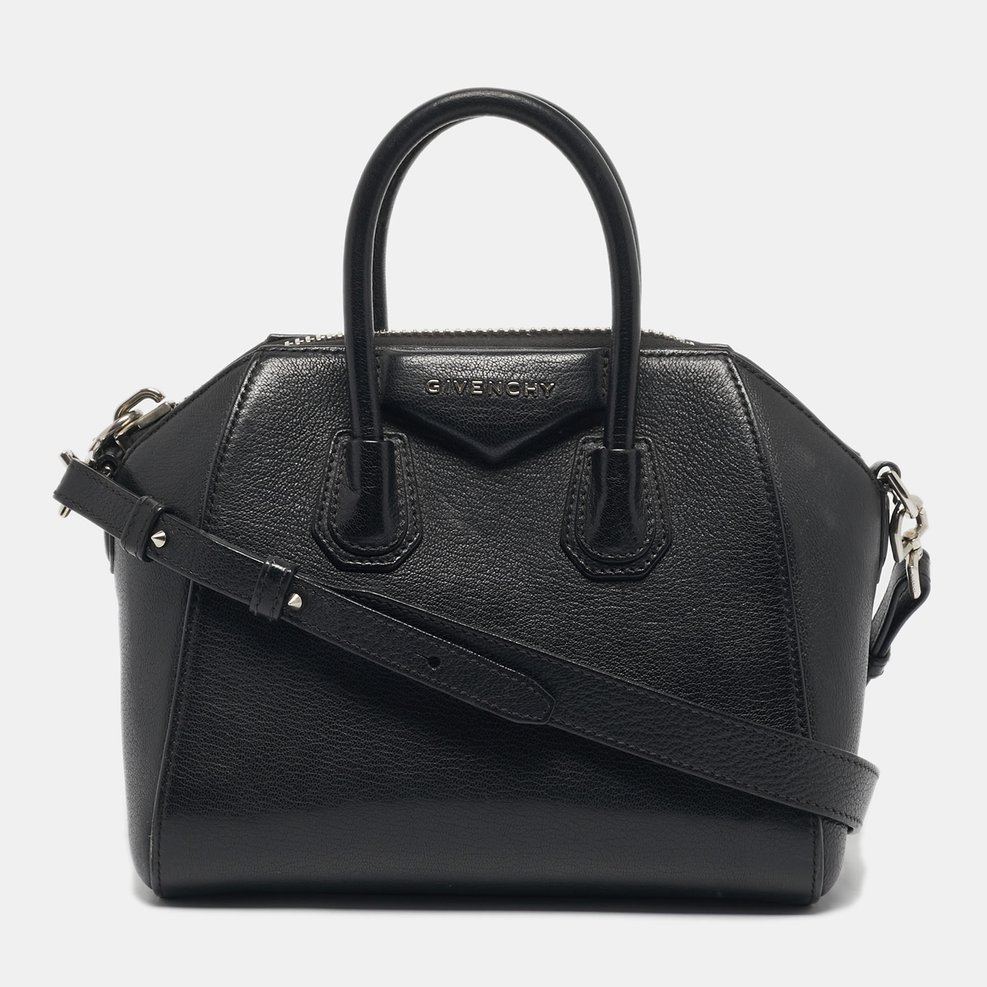 

Givenchy Black Leather Mini Antigona Satchel