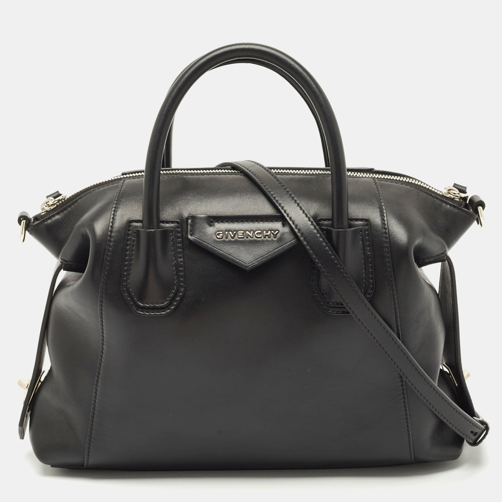 

Givenchy Black Leather  Soft Antigona Satchel