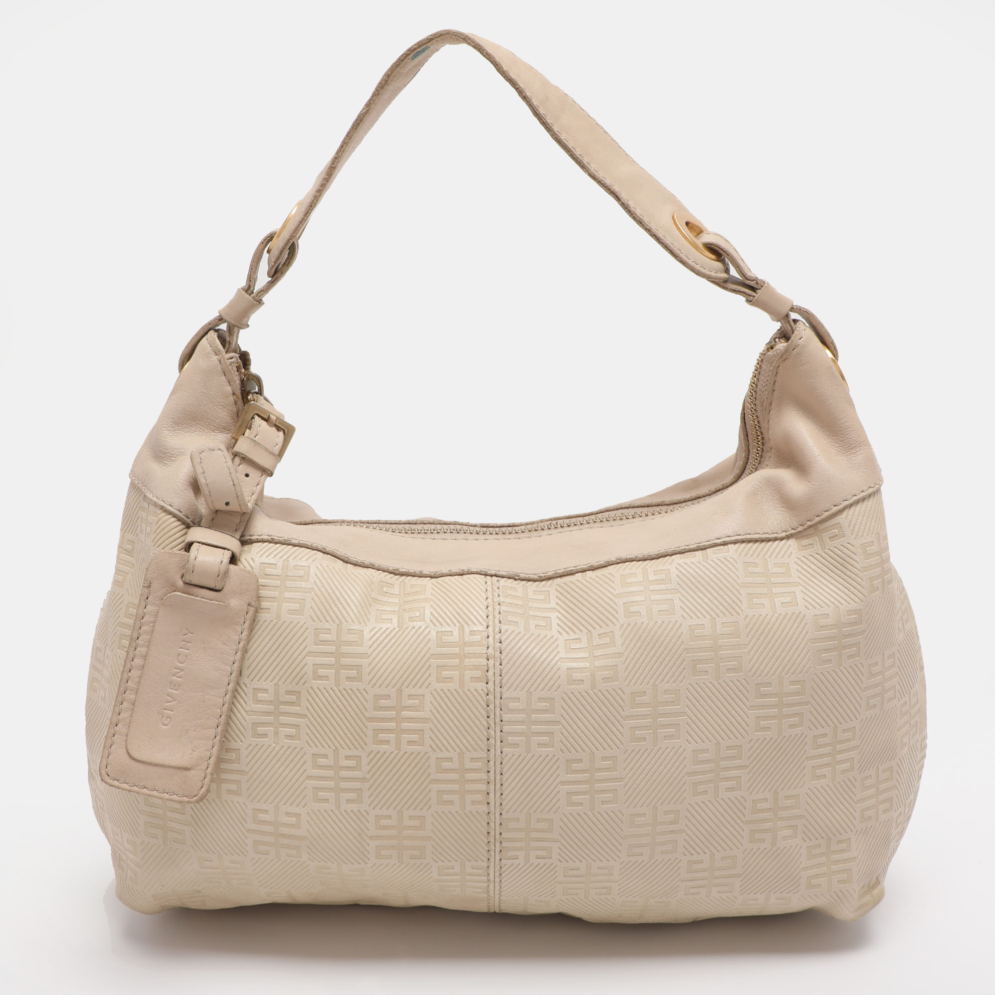 

Givenchy Beige Monogram Leather Hobo