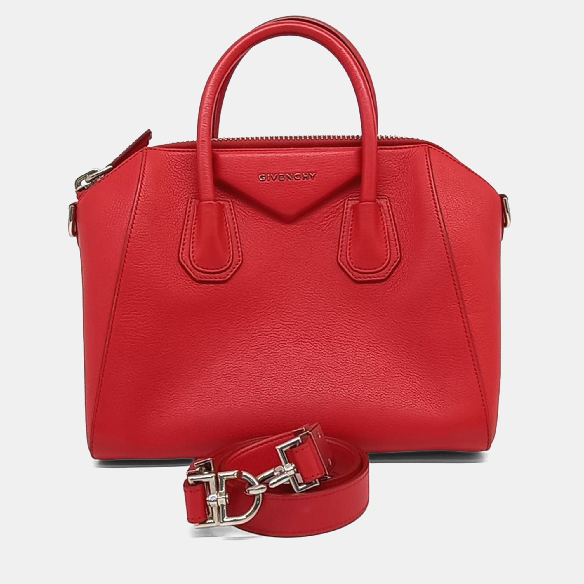 

Givenchy Red Leather Antigona Small