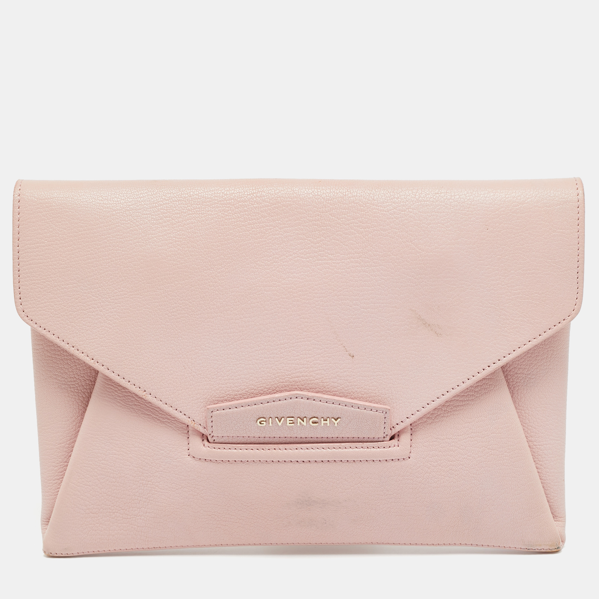 

Givenchy Antigona Envelope Pink Leather Clutch