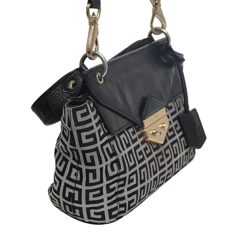 

Givenchy Bicolor Monogram Canvas/Leather Top Handle Bag, Multicolor