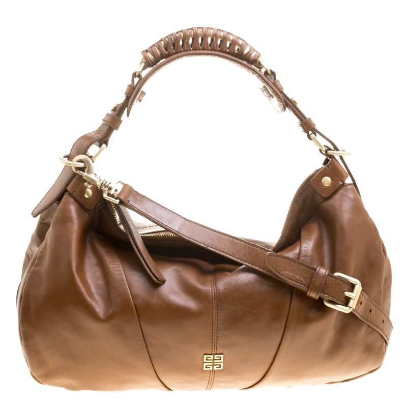Pre Owned Givenchy Brown Leather Hobo