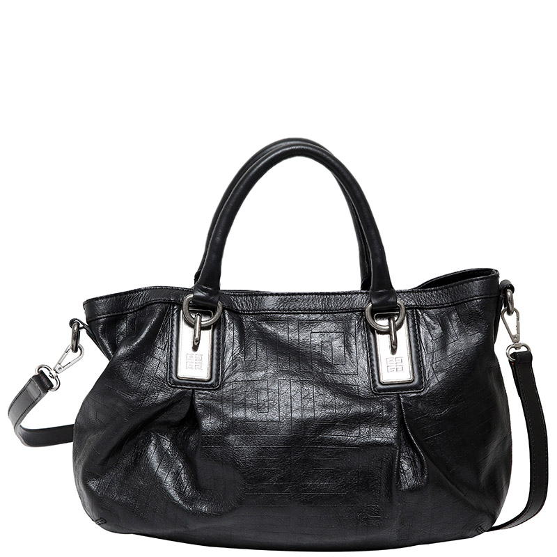 Givenchy Black Monogram Leather Satchel Bag Givenchy TLC
