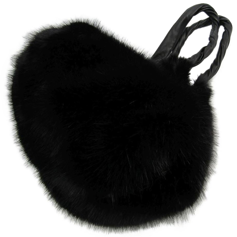 

Givenchy Black Faux-Fur Pyramidal Shoulder Bag
