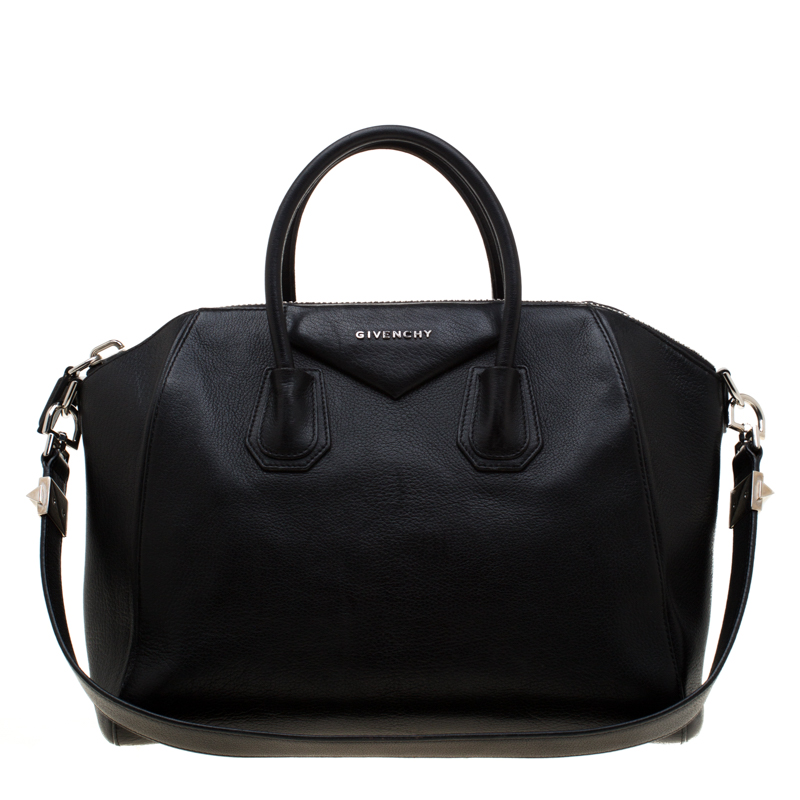 Givenchy Black Leather Antigona Top Handle Bag Givenchy | The Luxury Closet