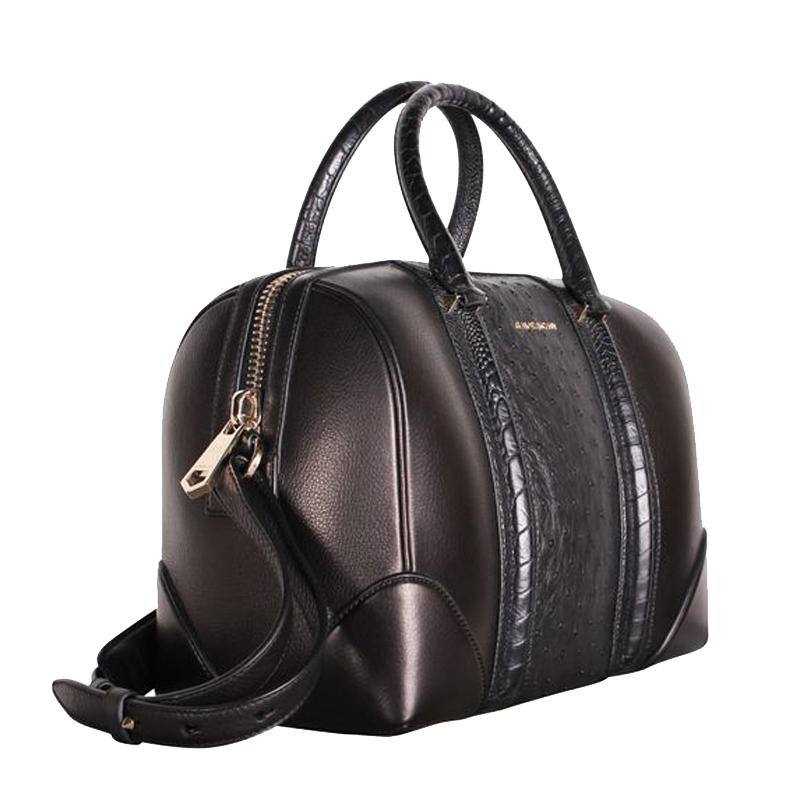 

Givenchy Black Ostrich Leather  Lucrezia Bag