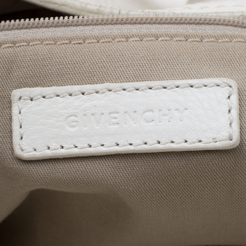 Pre-owned Givenchy White Leather Multiple Zip Shoulder Bag