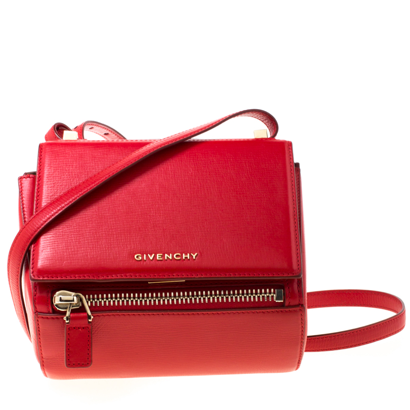 Givenchy Red Leather Mini Pandora Box Crossbody Bag Givenchy | The ...