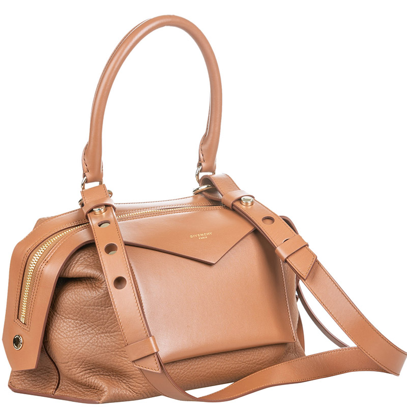 

Givenchy Brown Leather Sway Small Satchel