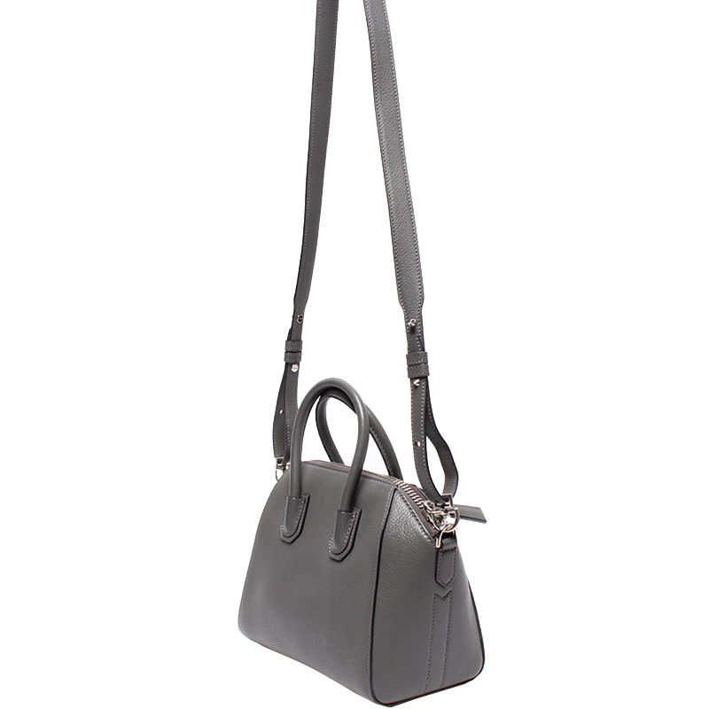 

Givenchy Gray Leather Mini Antigona Top Handle Bag, Grey