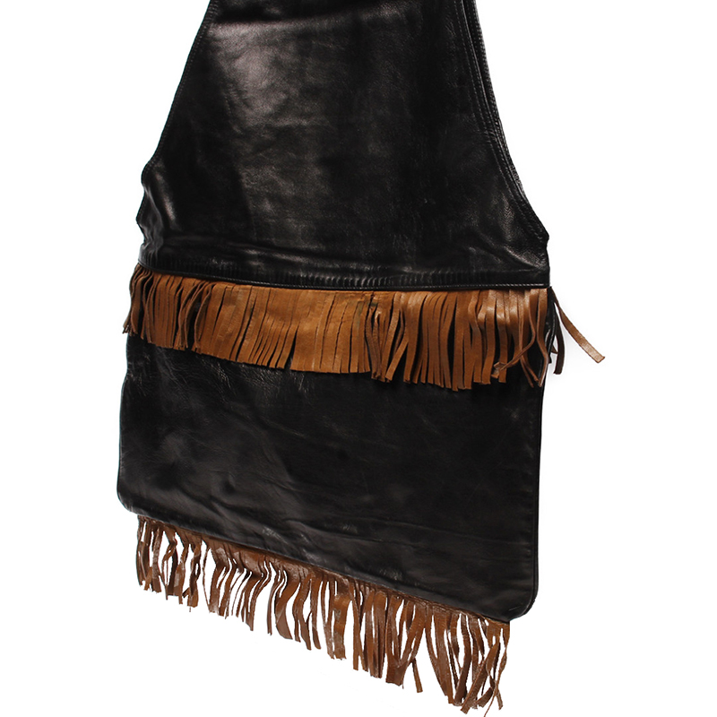 

Givenchy Black/Brown Leather Fringe Shoulder Bag